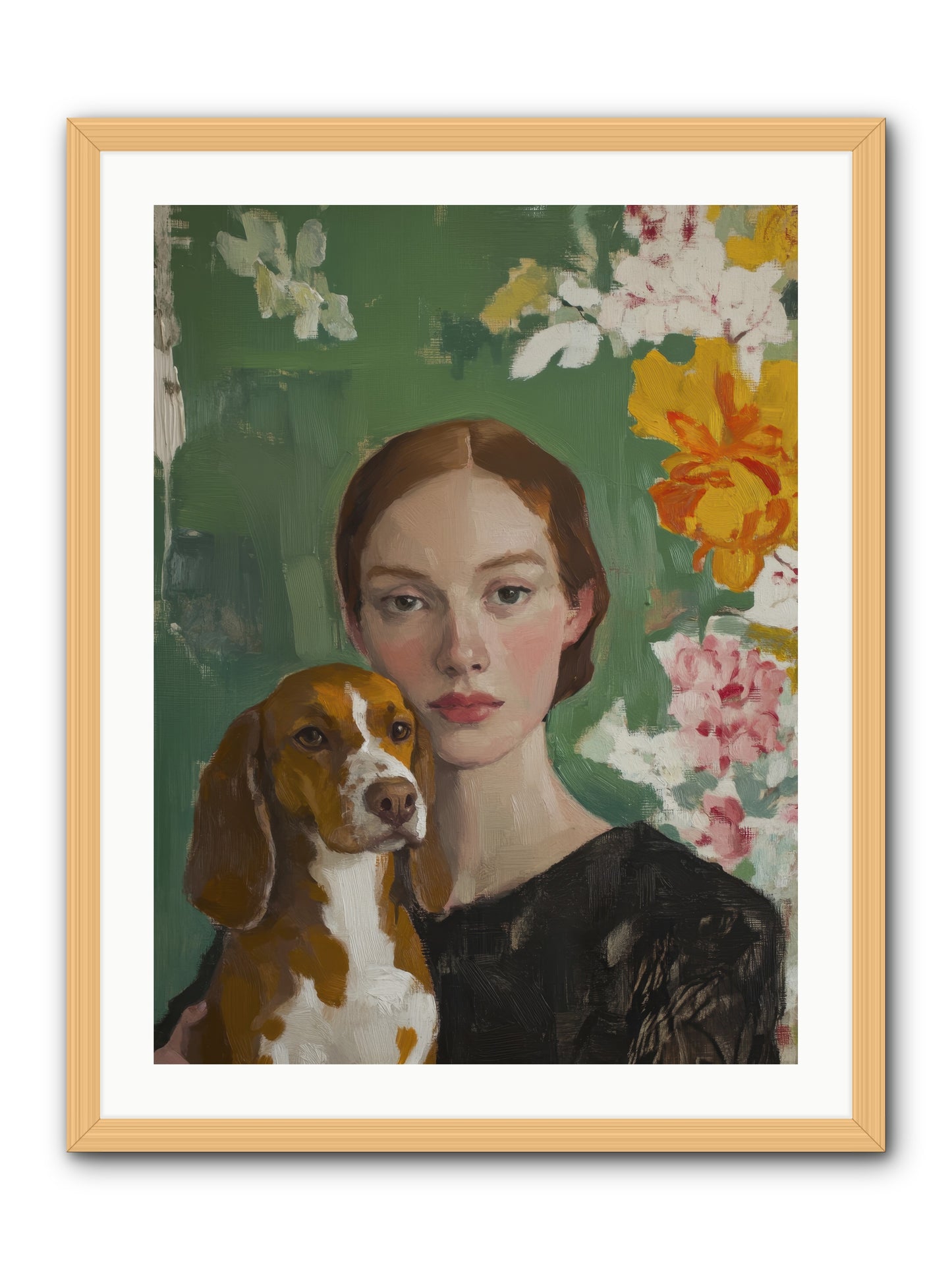 Sir Noodles -- Framed Print - Natural 24x32