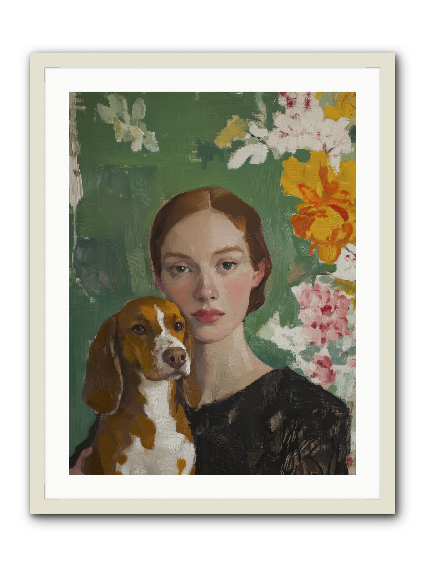 Sir Noodles -- Framed Print - White 24x32
