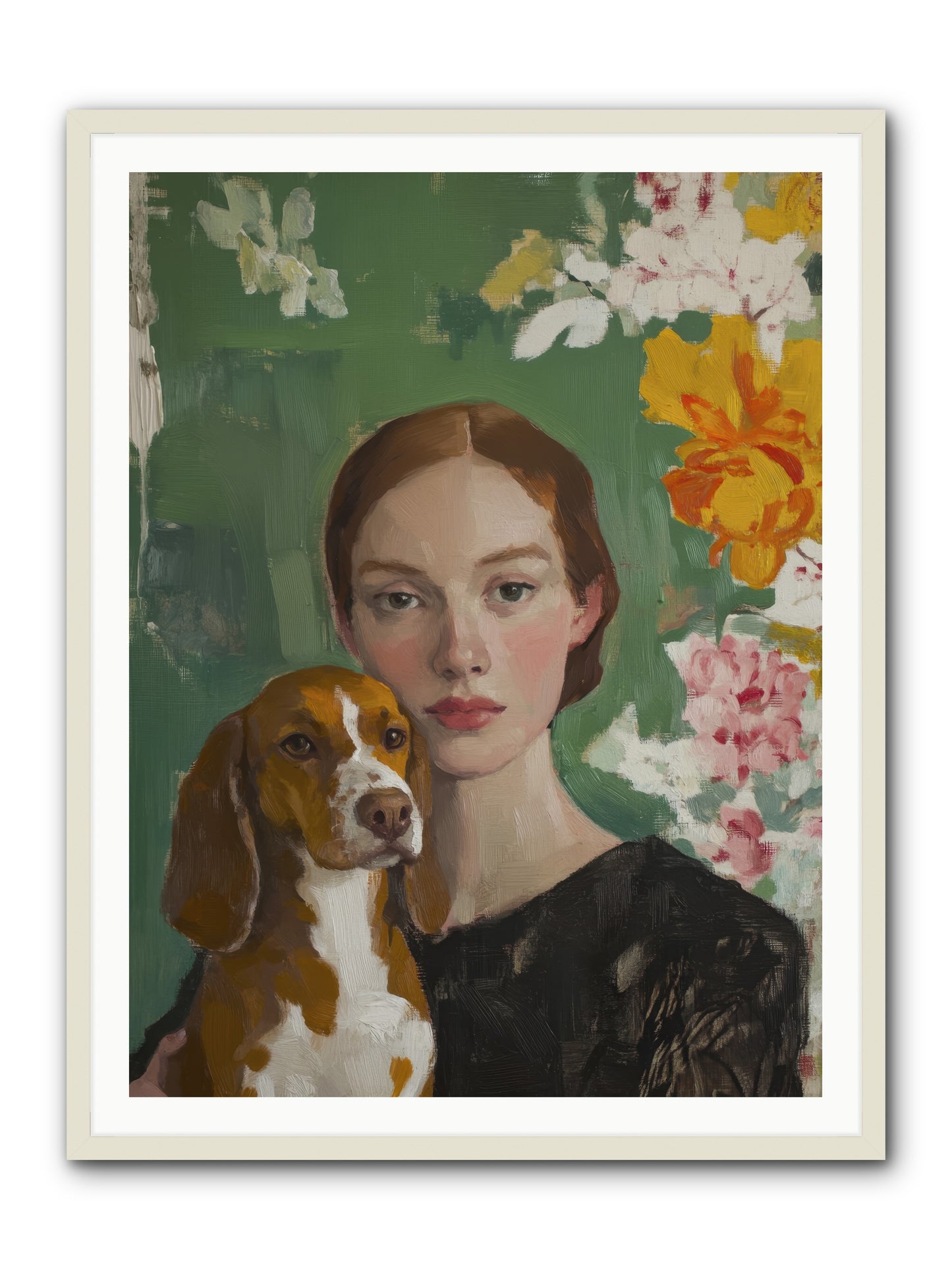 Sir Noodles -- Framed Print - White 36x48