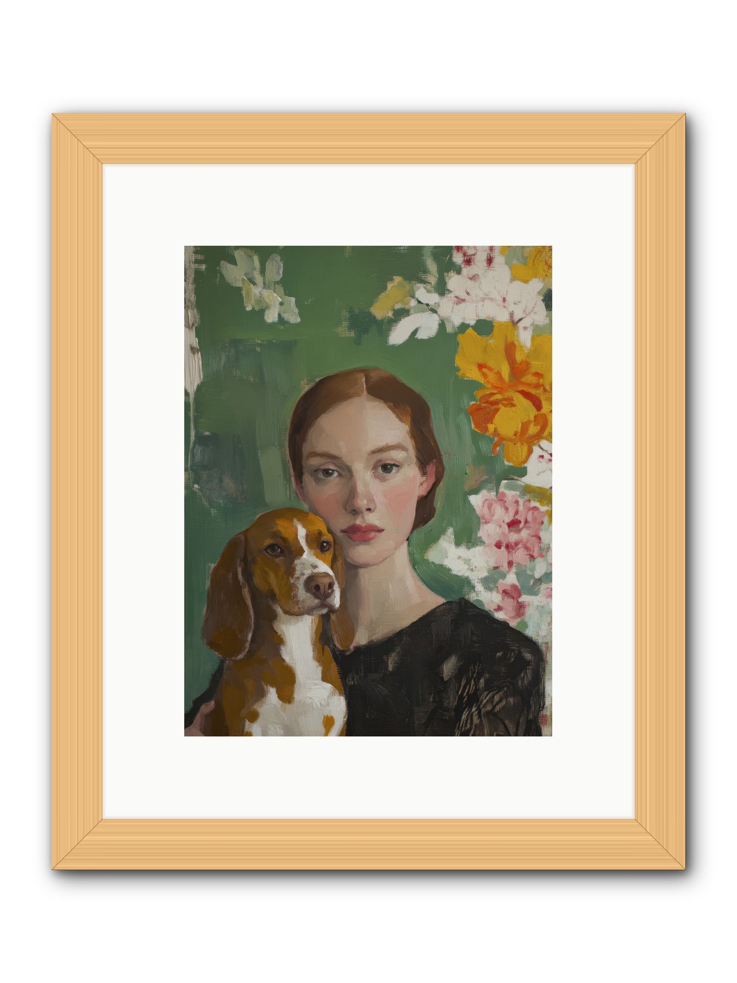 Sir Noodles -- Framed Print - Natural 9x12