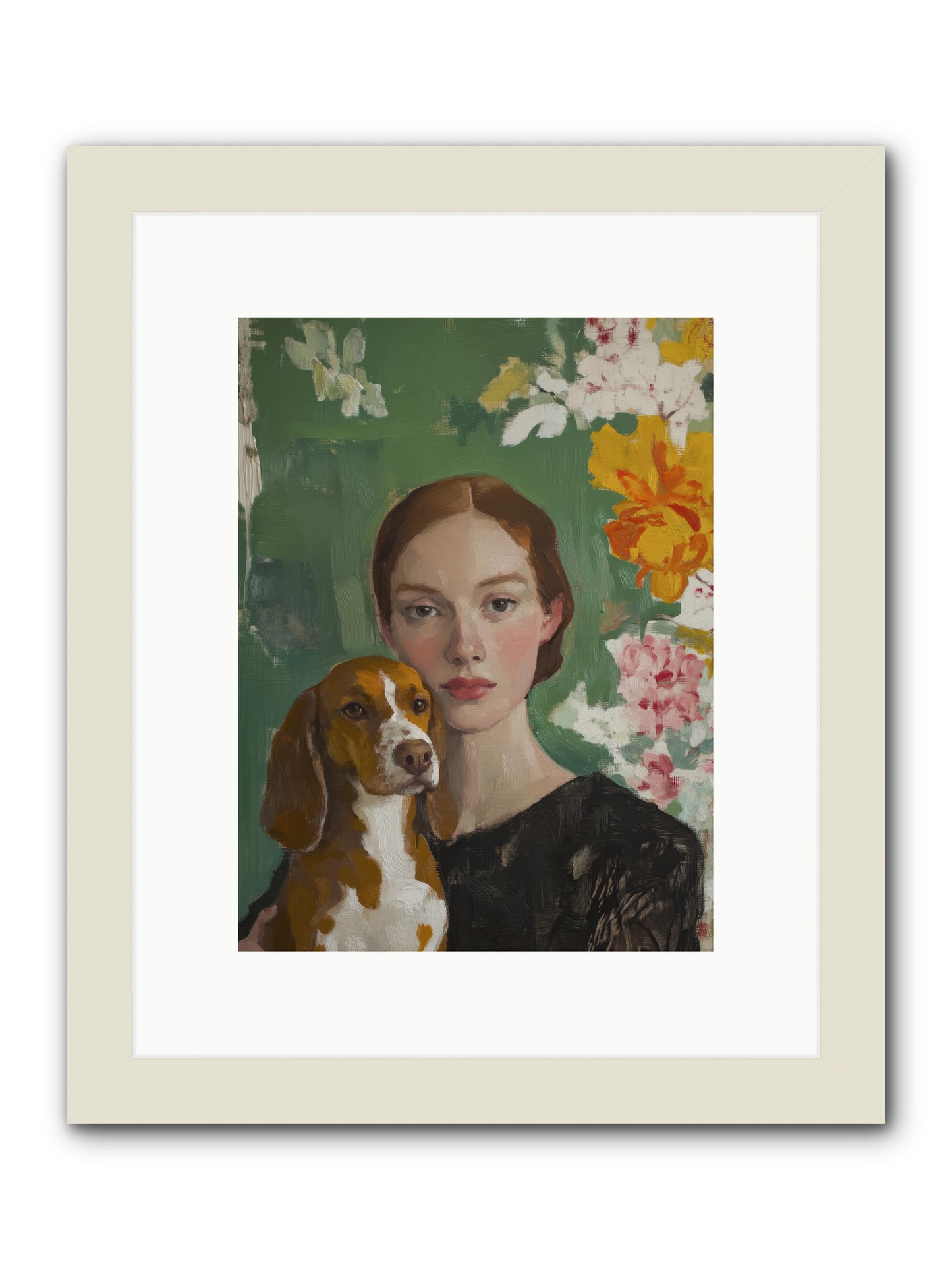 Sir Noodles -- Framed Print - White 9x12