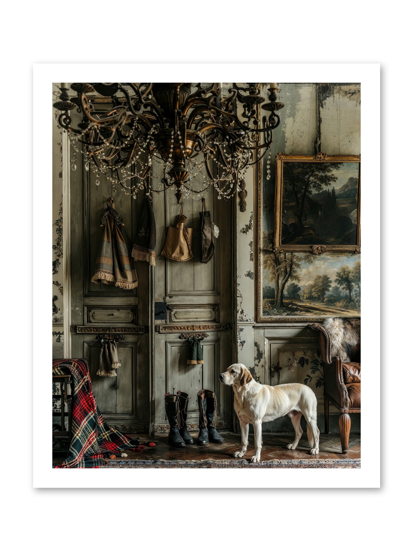 Sir Whiskers Von Snuggle -- Loose Canvas Print 16x20