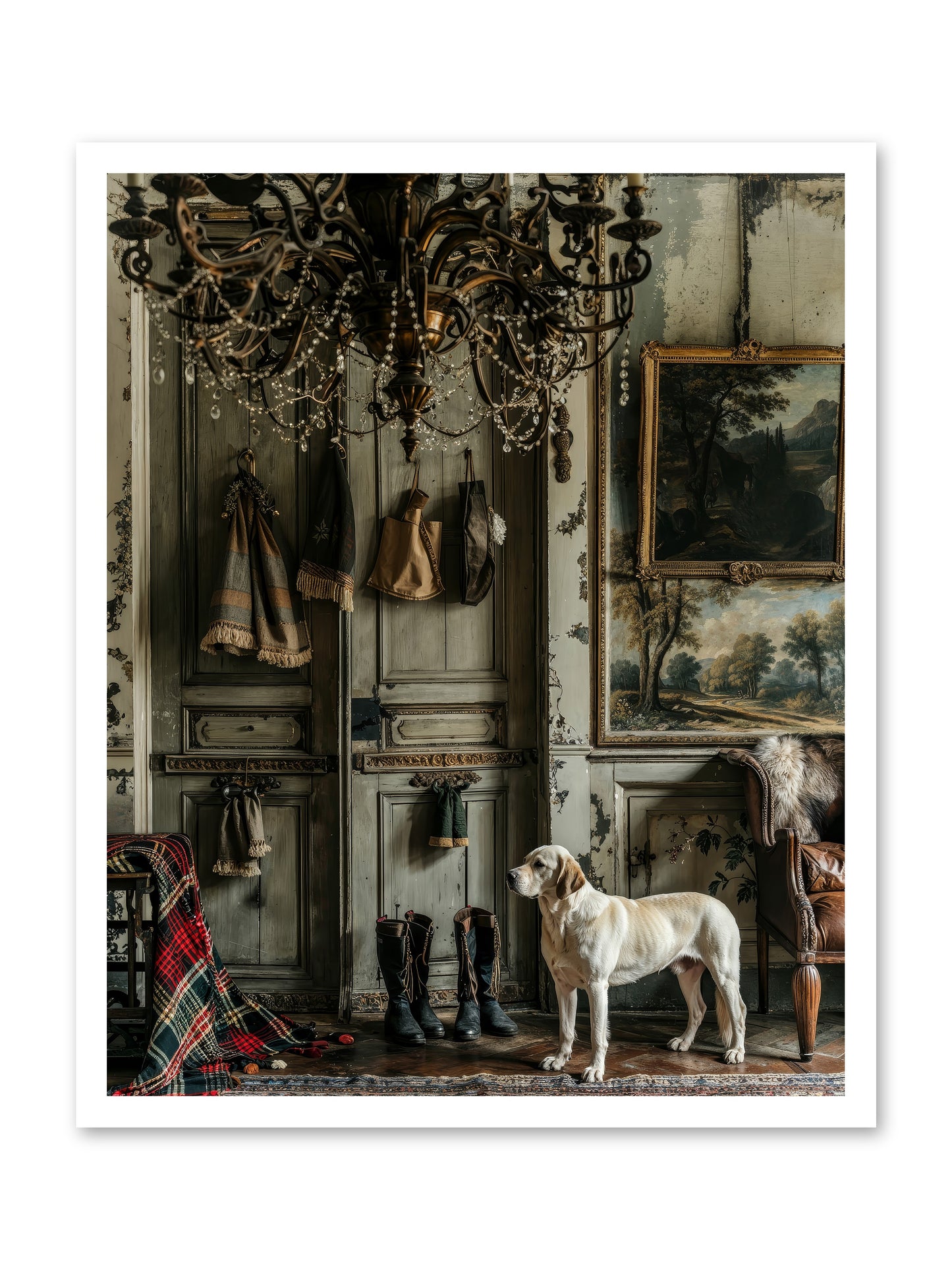 Sir Whiskers Von Snuggle -- Loose Canvas Print 24x30