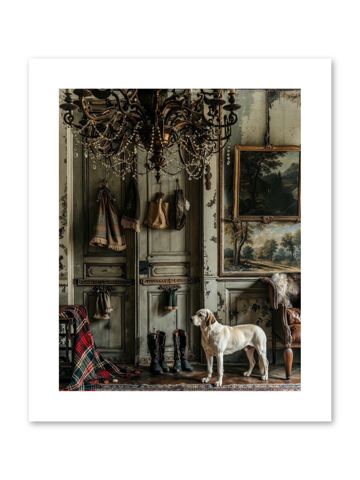 Sir Whiskers Von Snuggle -- Loose Canvas Print 8x10
