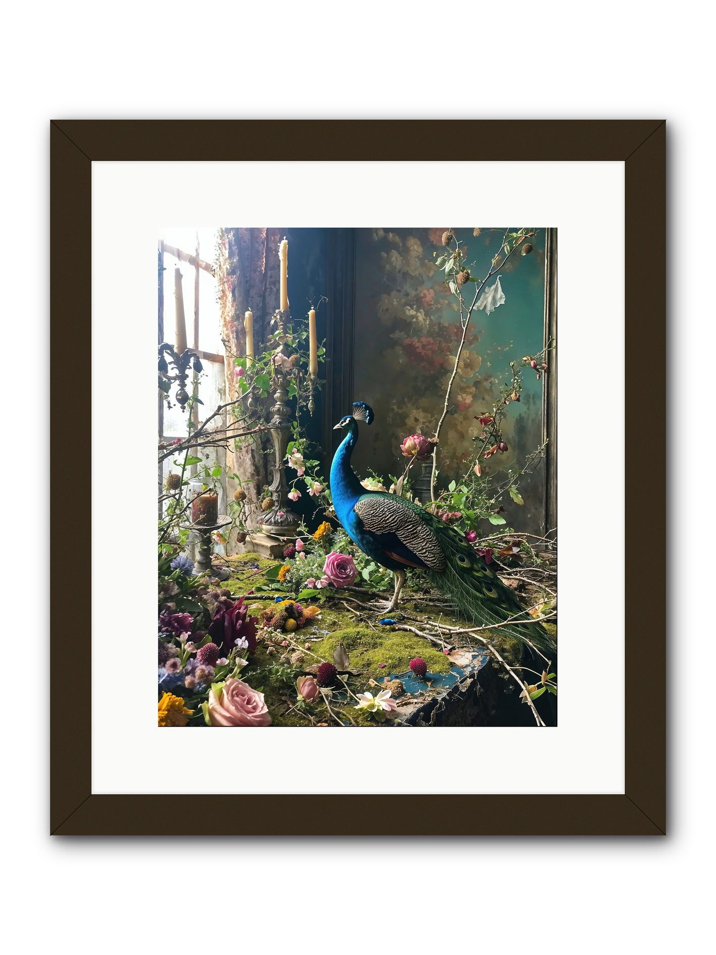 Siren Of The Gardens -- Framed Print - Black 12x15