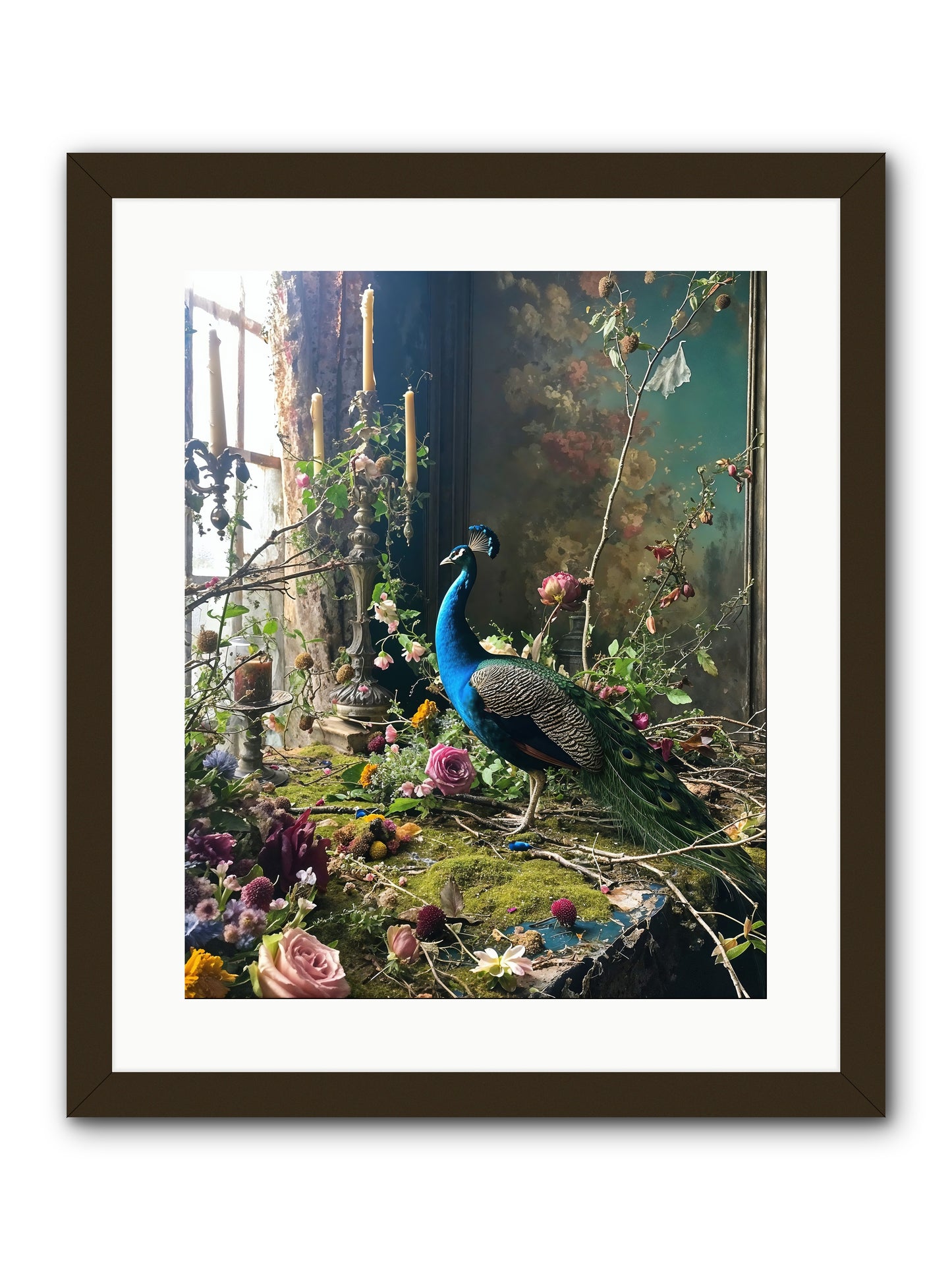 Siren Of The Gardens -- Framed Print - Black 16x20