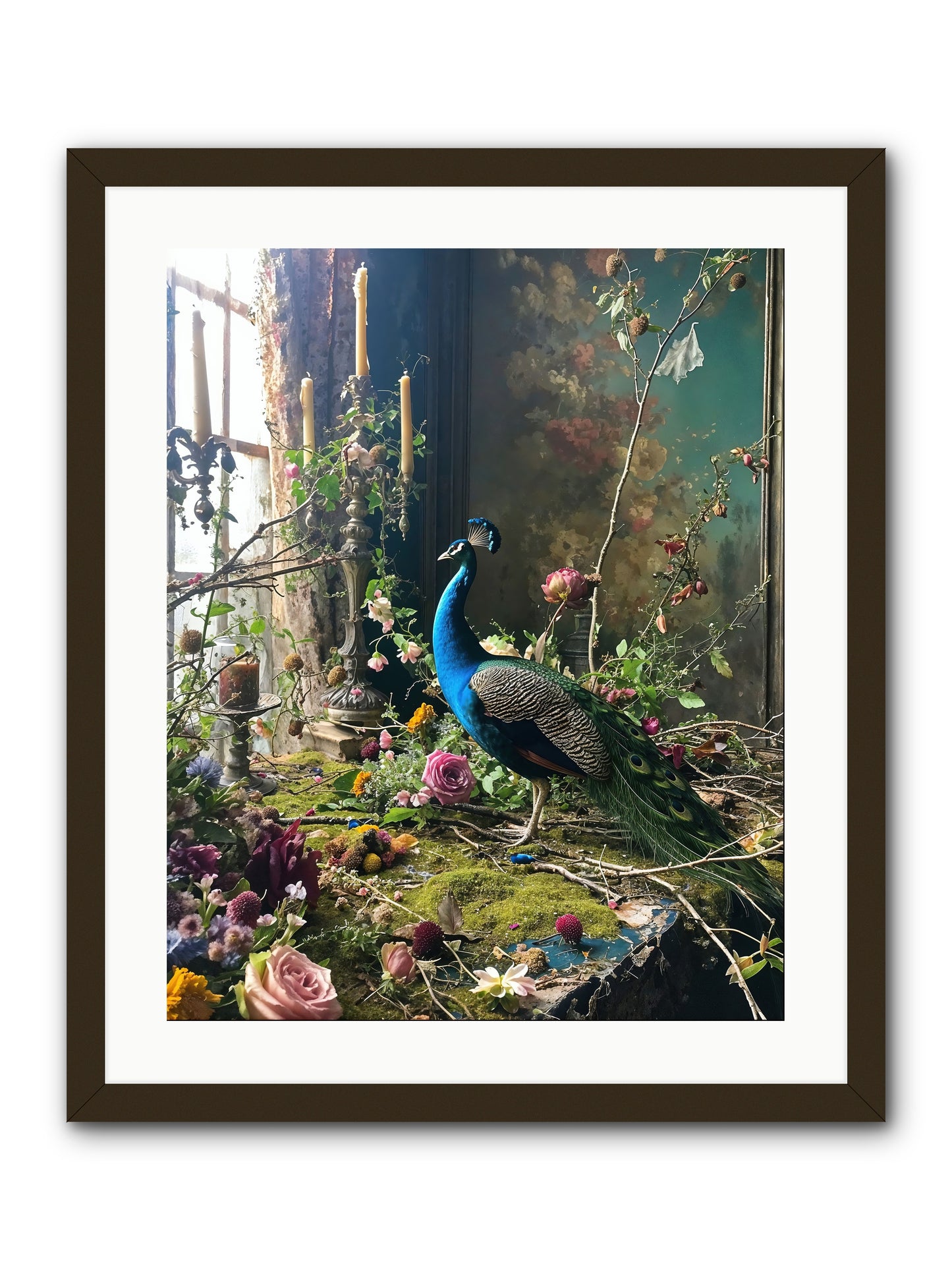 Siren Of The Gardens -- Framed Print - Black 20x25