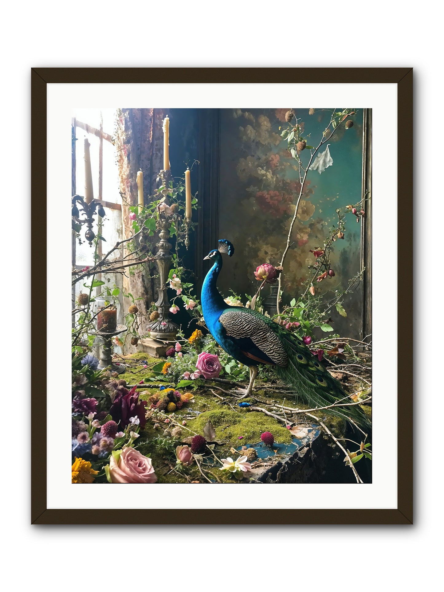 Siren Of The Gardens -- Framed Print - Black 24x30