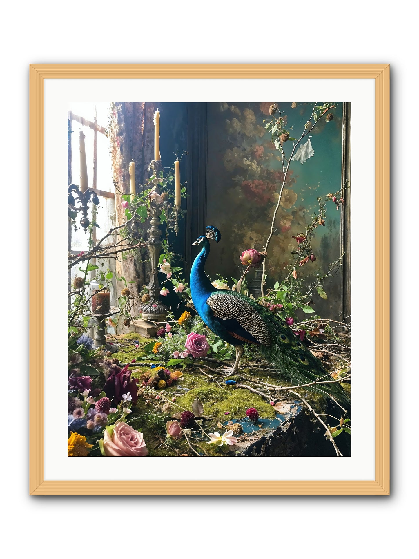 Siren Of The Gardens -- Framed Print - Natural 24x30
