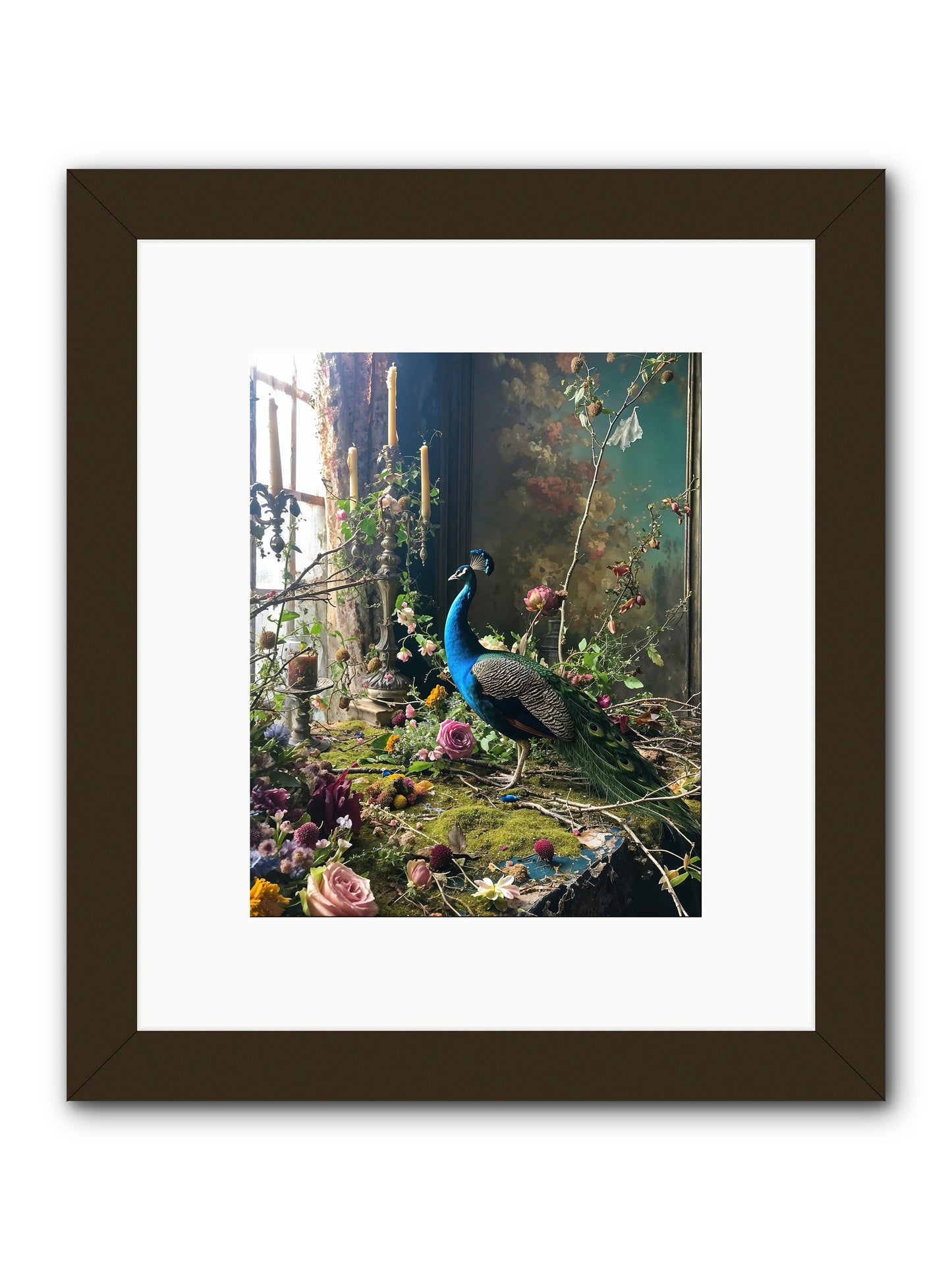 Siren Of The Gardens -- Framed Print - Black 8x10
