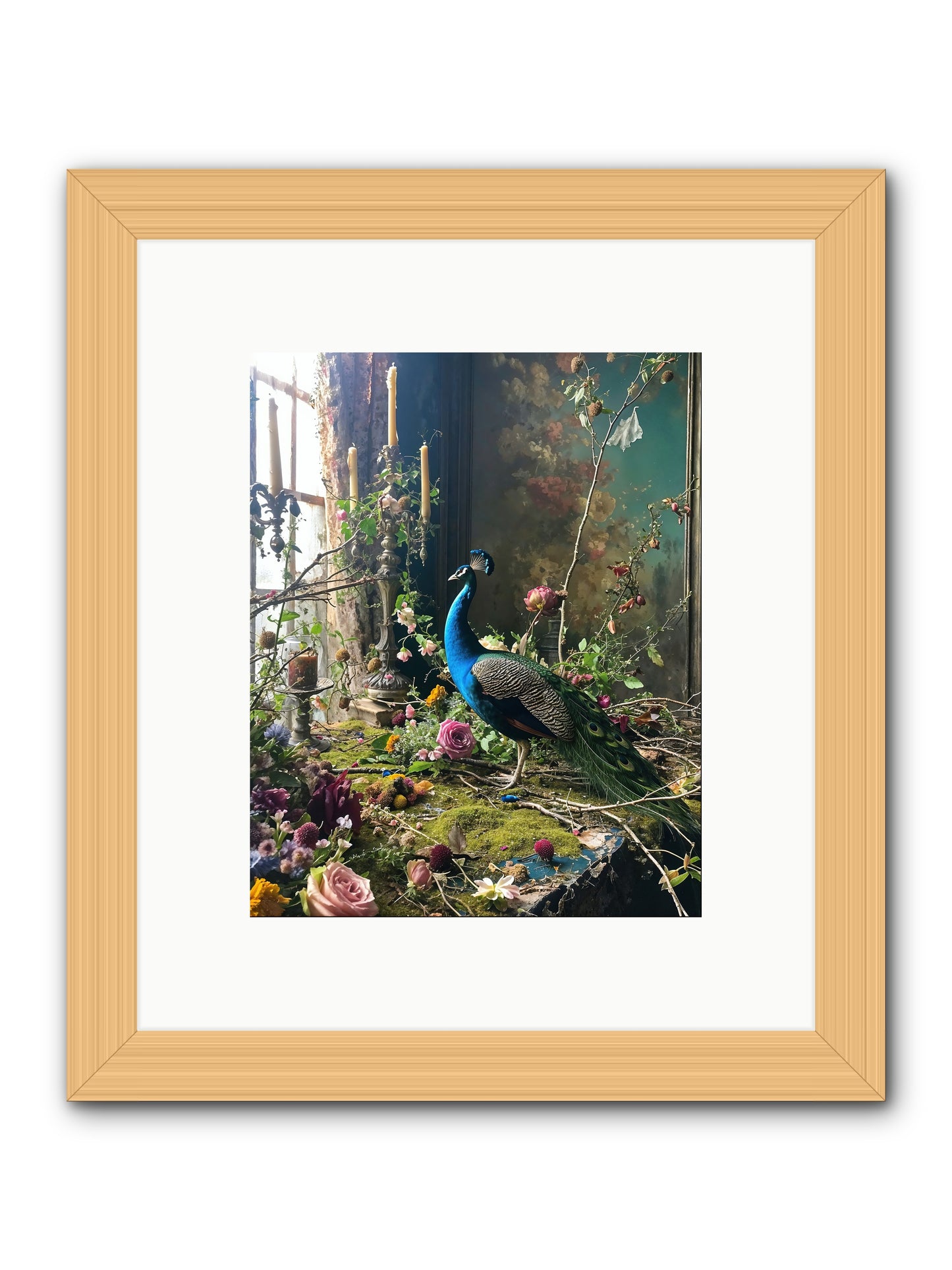 Siren Of The Gardens -- Framed Print - Natural 8x10