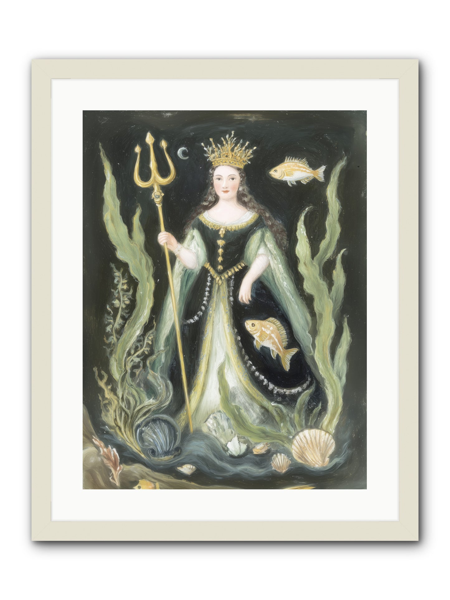 Siren Song -- Framed Print - White 18x24