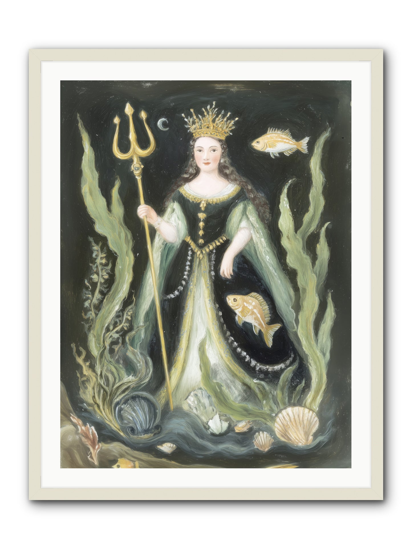 Siren Song -- Framed Print - White 30x40