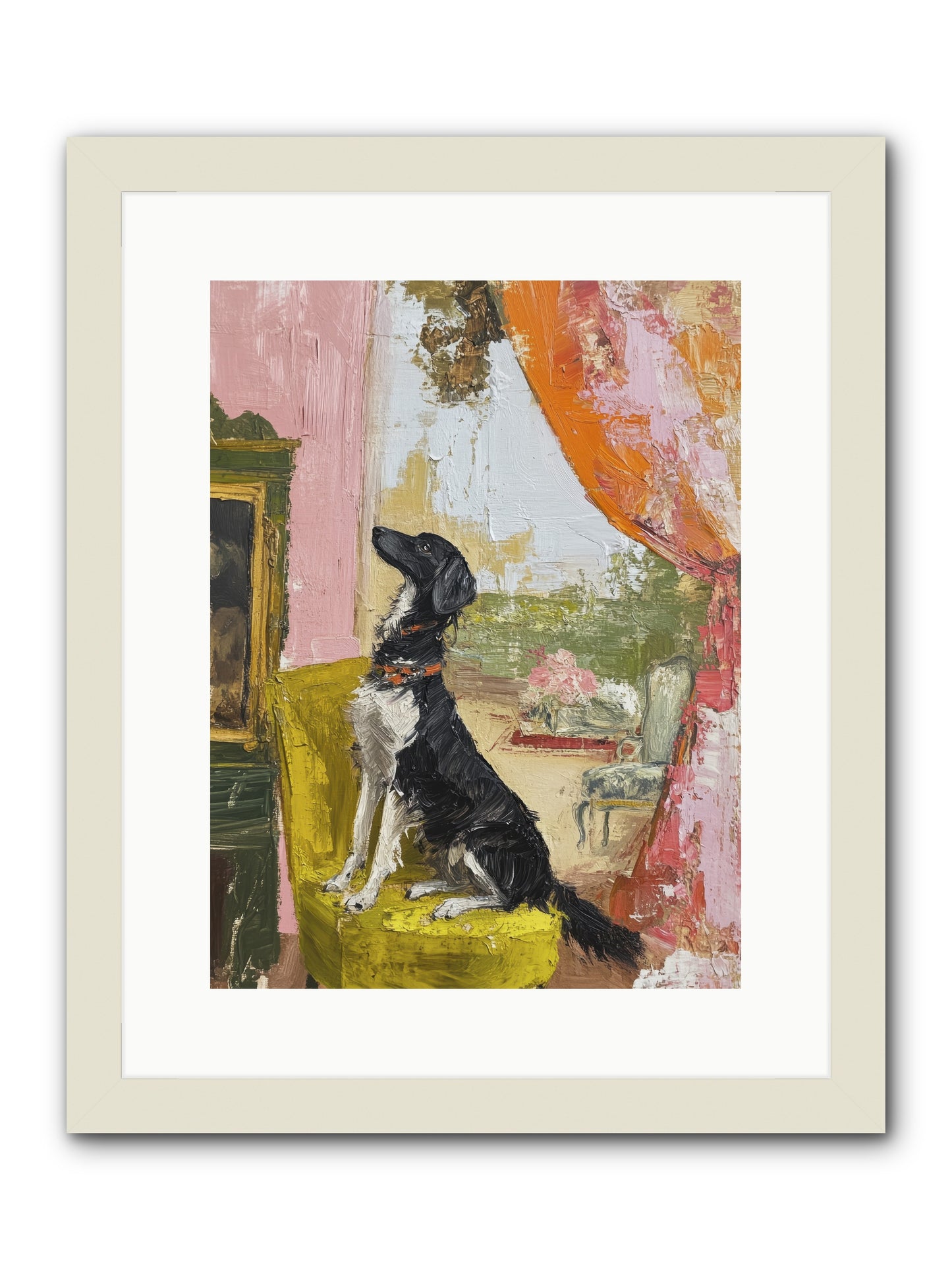 Sitting for Eternity -- Framed Print - White 12x16