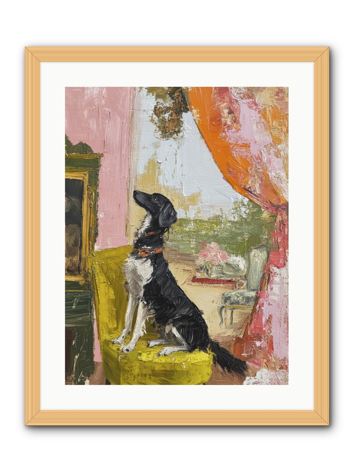 Sitting for Eternity -- Framed Print - Natural 18x24