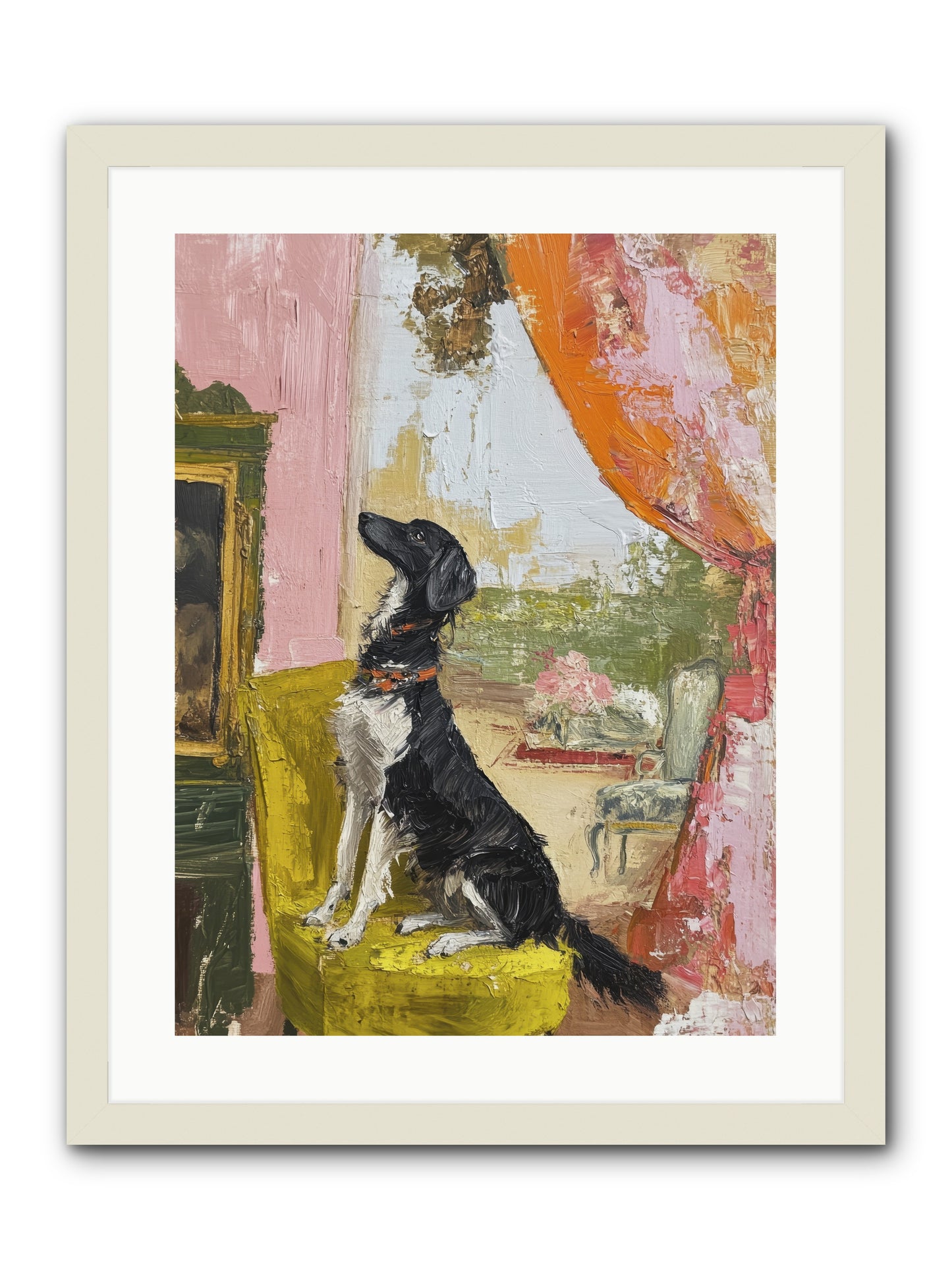 Sitting for Eternity -- Framed Print - White 18x24
