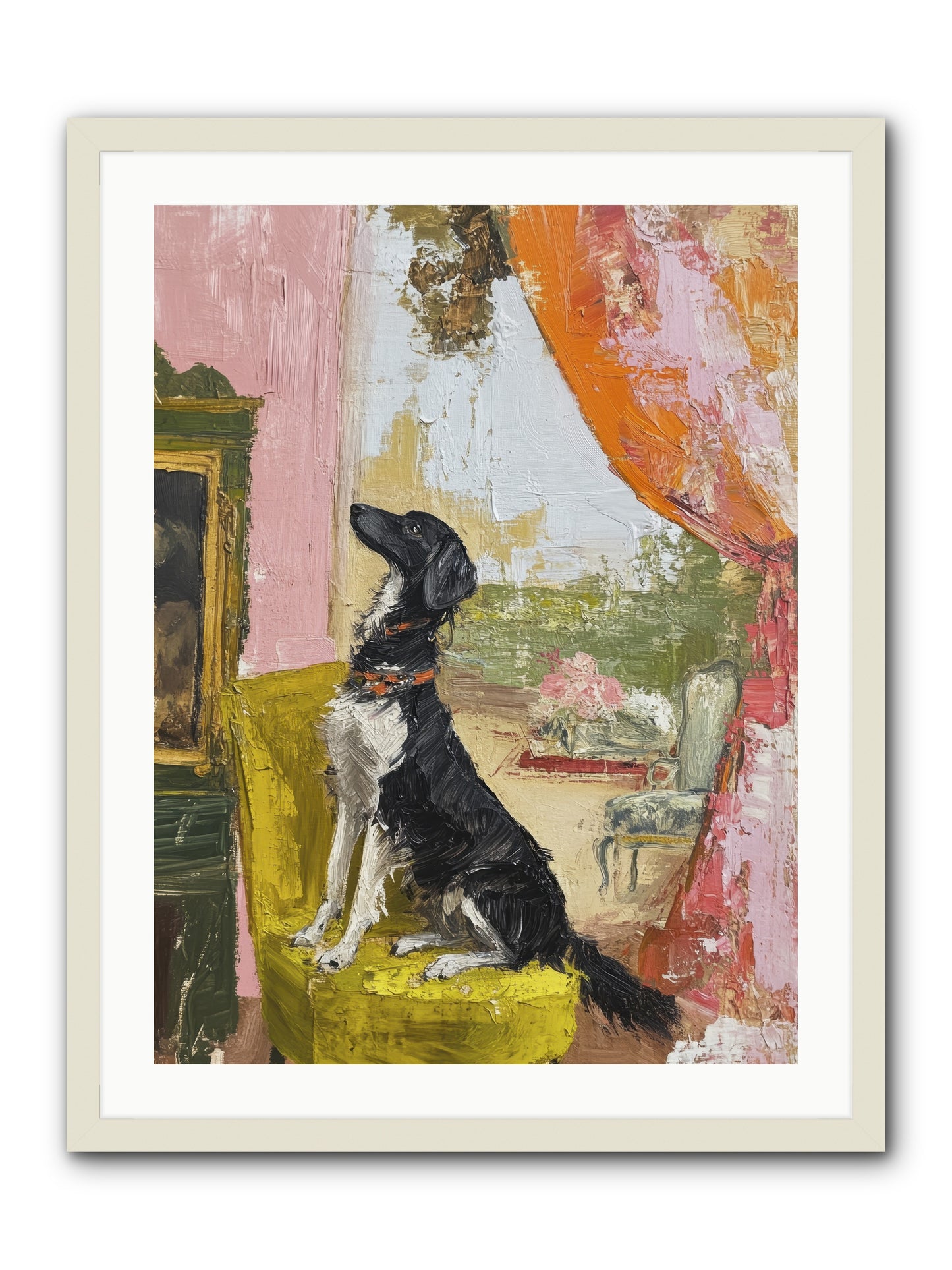 Sitting for Eternity -- Framed Print - White 24x32