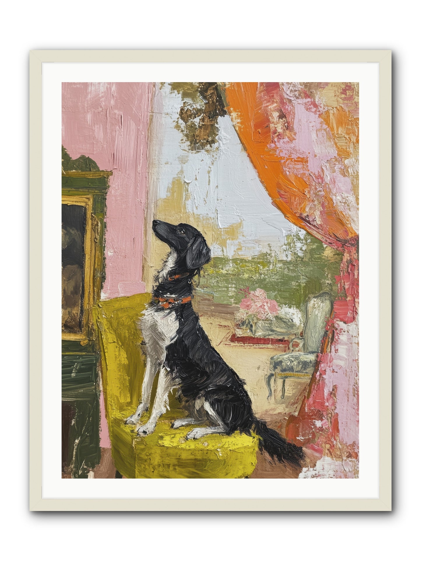 Sitting for Eternity -- Framed Print - White 30x40