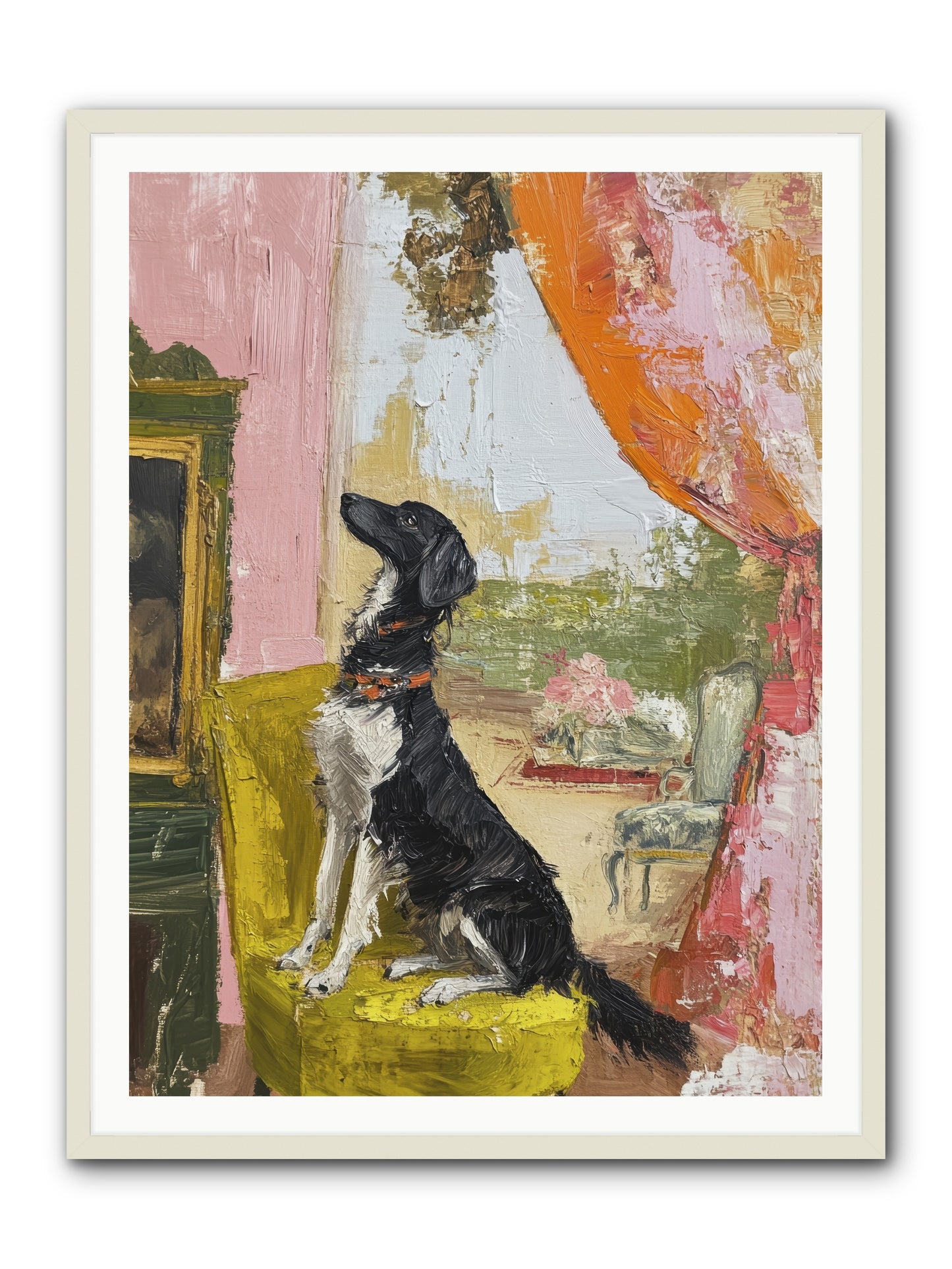 Sitting for Eternity -- Framed Print - White 36x48