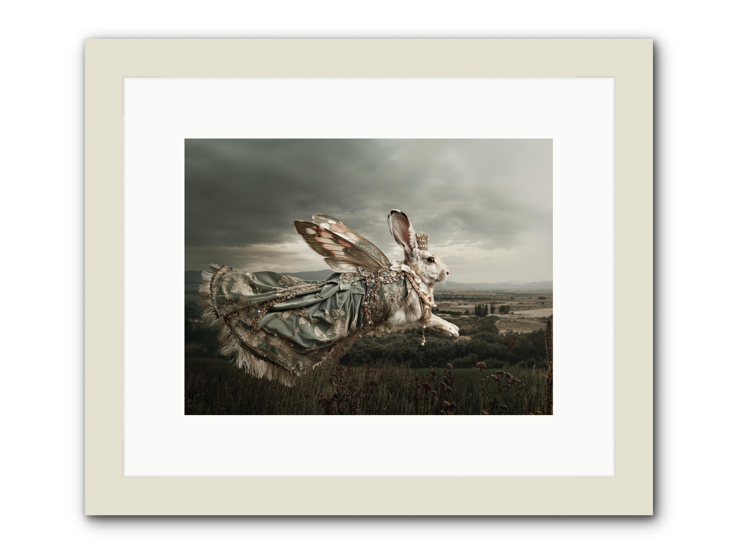 Skywritten Days No.1 -- Framed Print - White 12x9