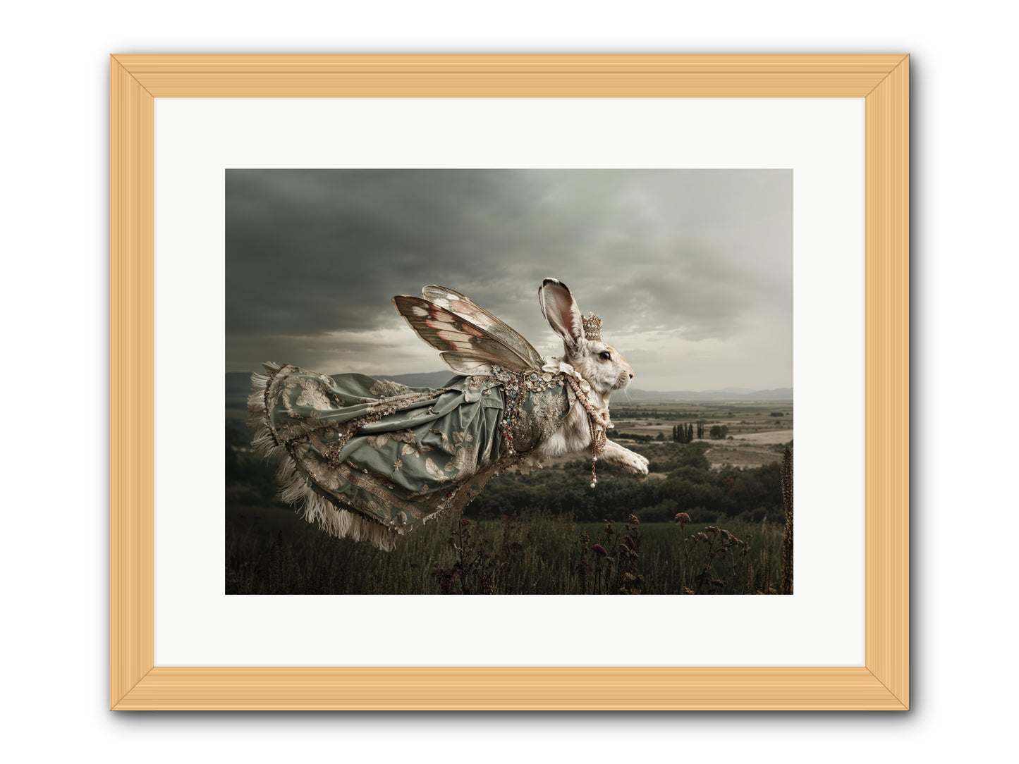 Skywritten Days No.1 -- Framed Print - Natural 16x12