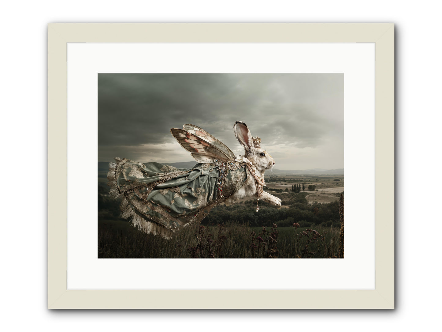 Skywritten Days No.1 -- Framed Print - White 16x12