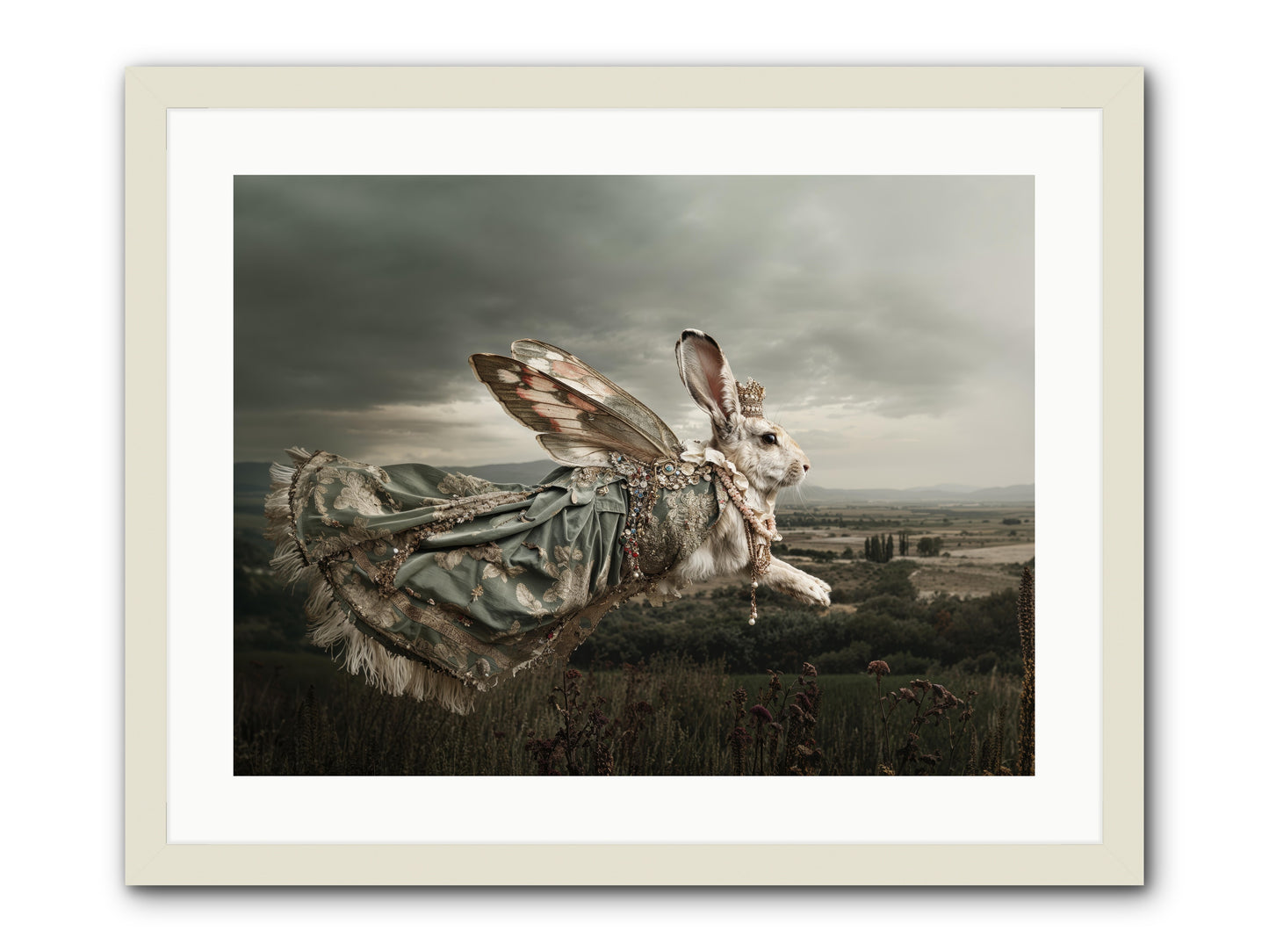 Skywritten Days No.1 -- Framed Print - White 24x18