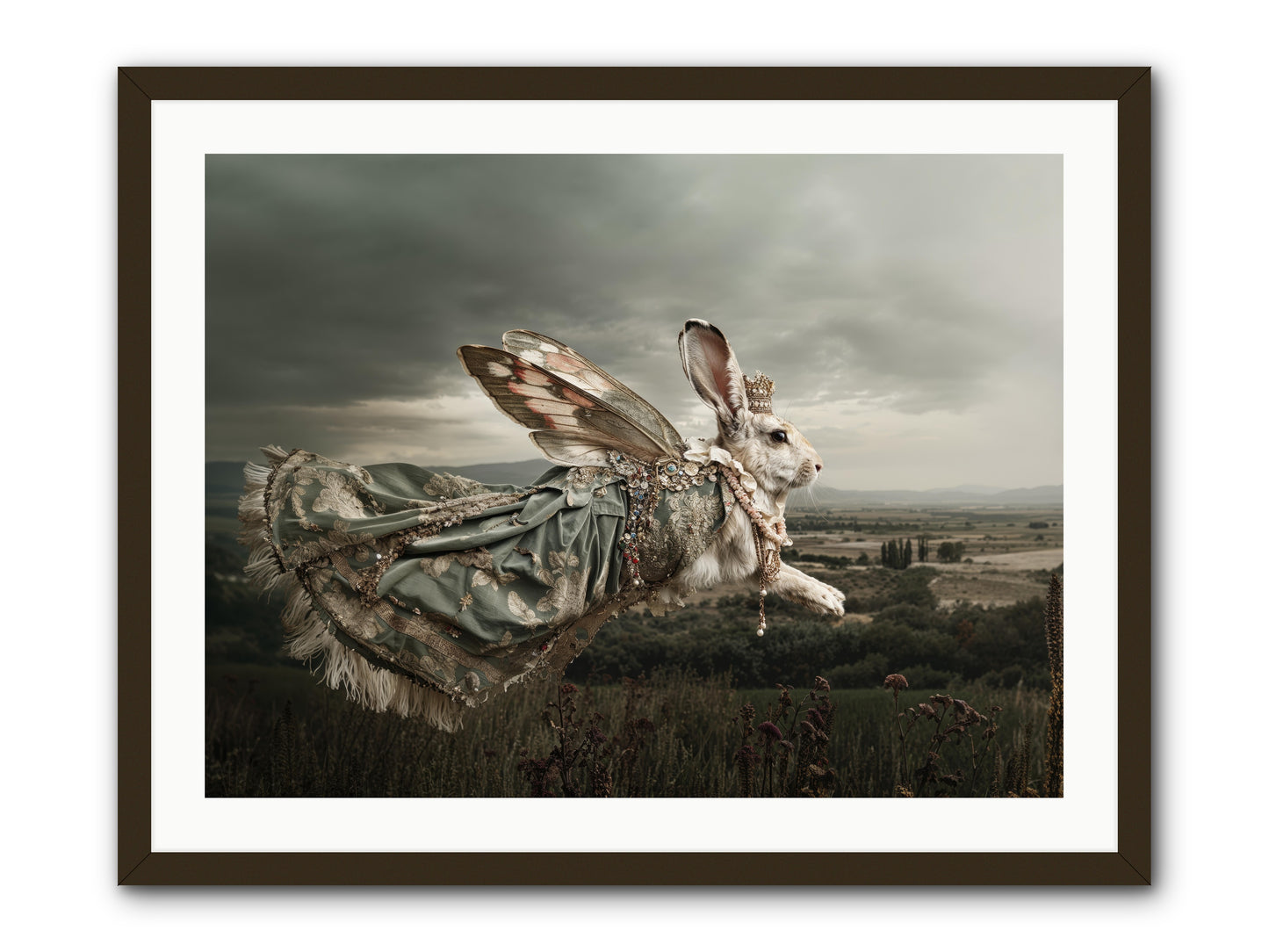 Skywritten Days No.1 -- Framed Print - Black 32x24