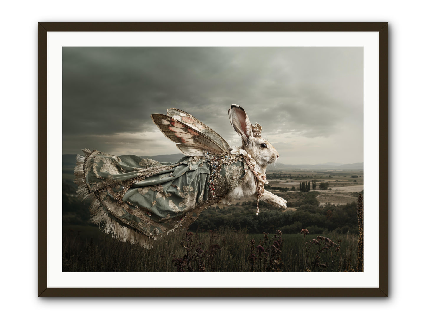 Skywritten Days No.1 -- Framed Print - Black 40x30