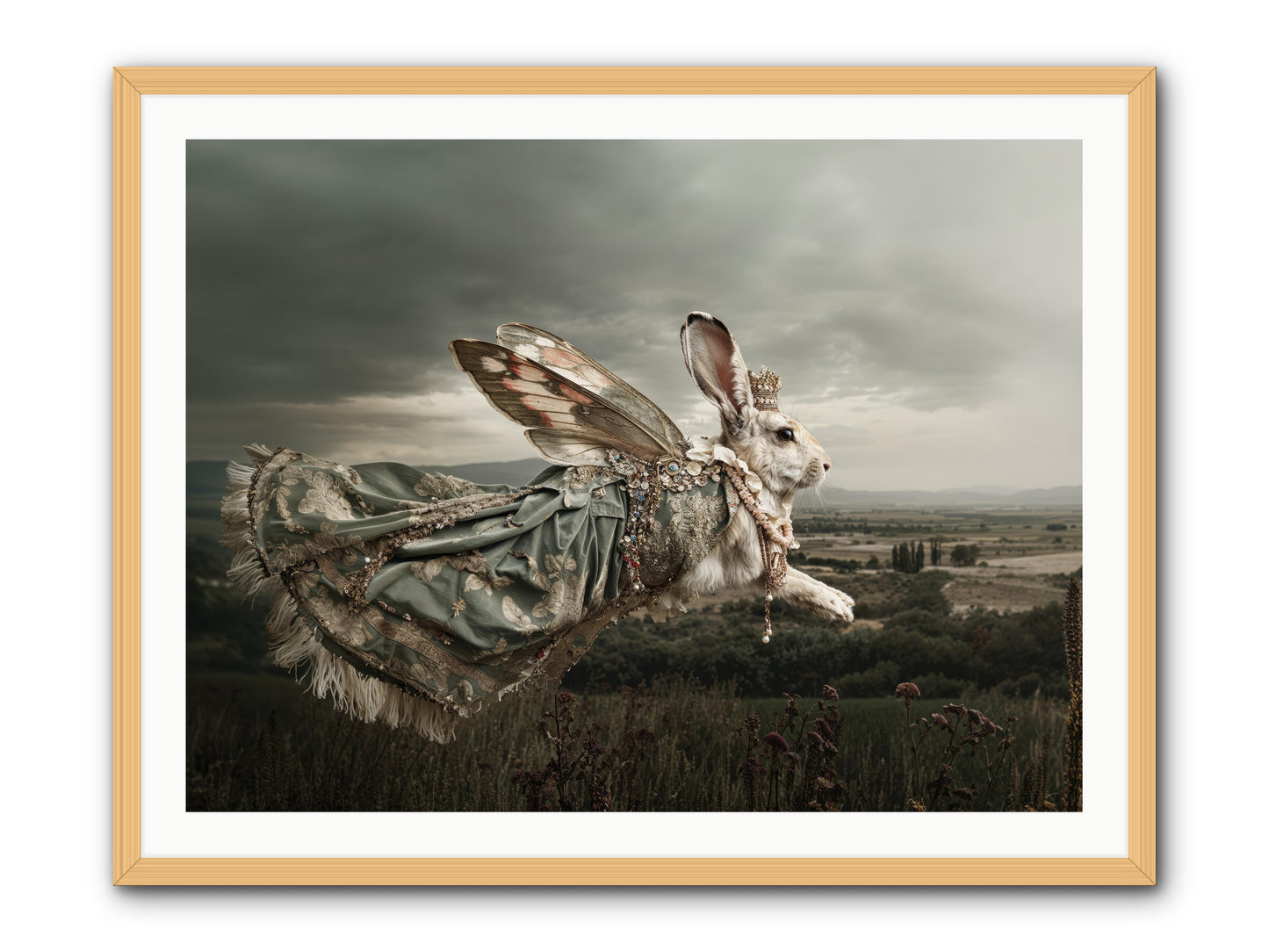 Skywritten Days No.1 -- Framed Print - Natural 40x30