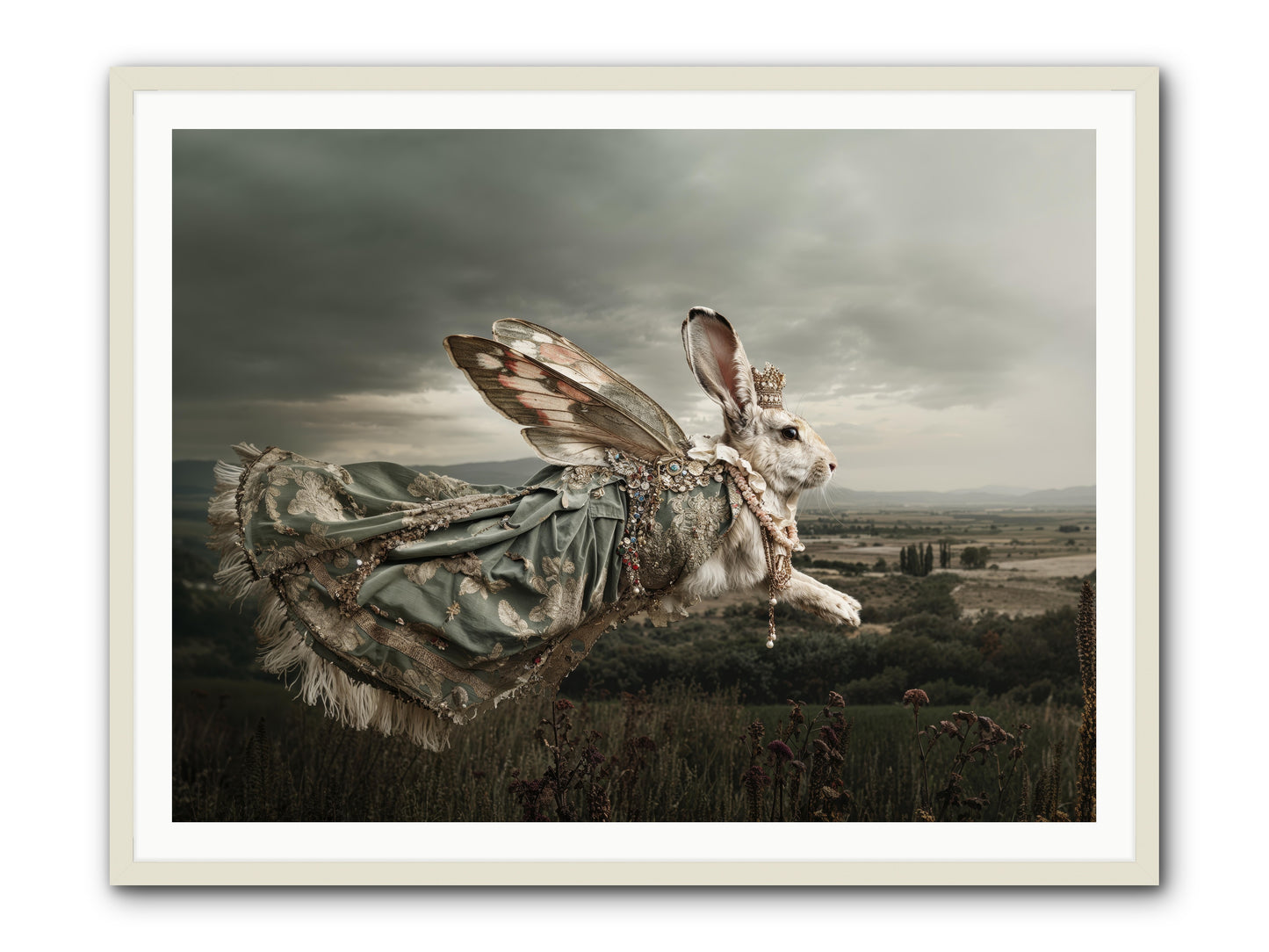 Skywritten Days No.1 -- Framed Print - White 48x36