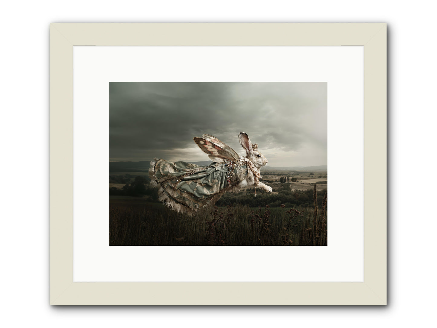 Skywritten Days No.2 -- Framed Print - White 12x9