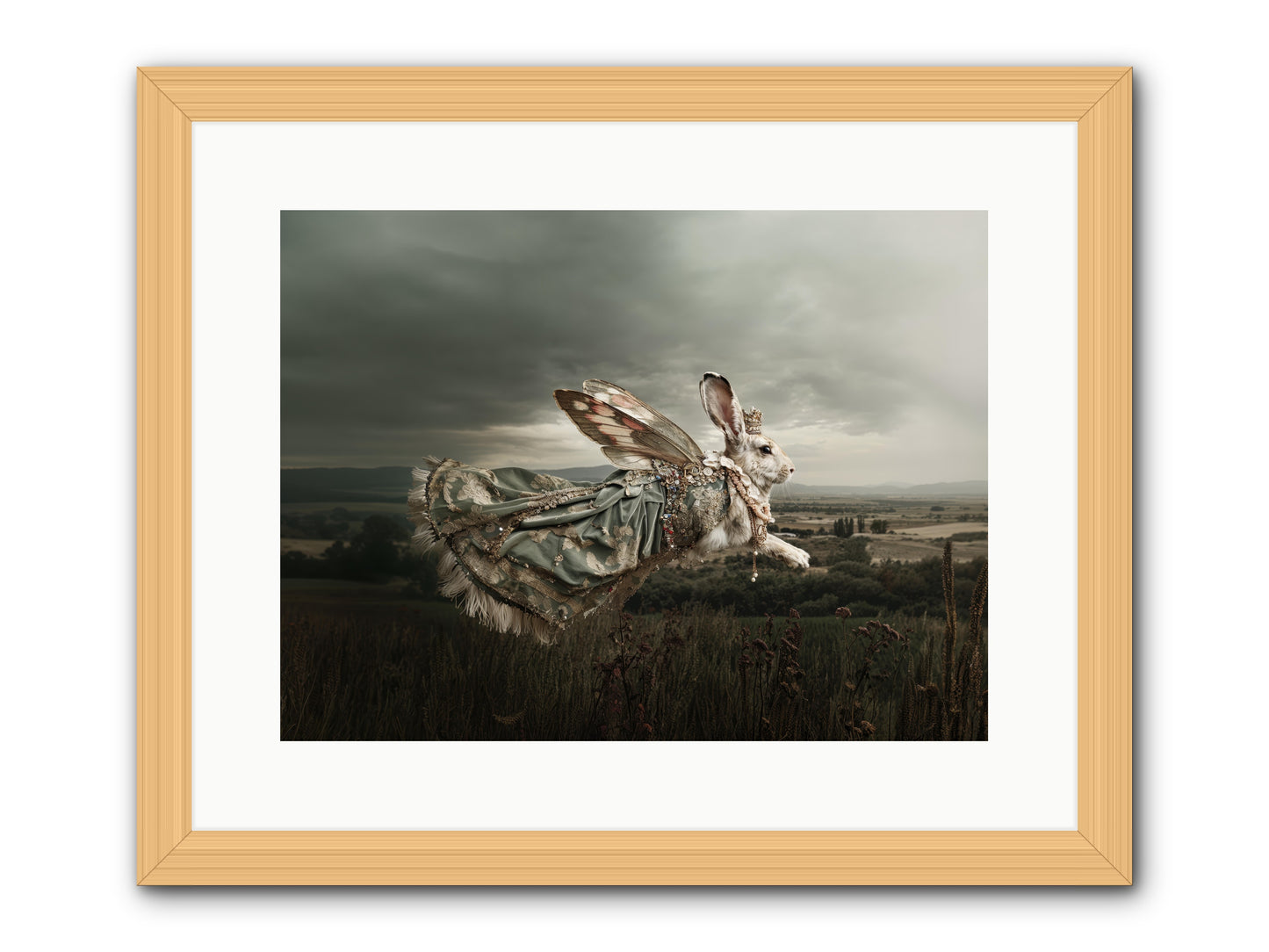 Skywritten Days No.2 -- Framed Print - Natural 16x12