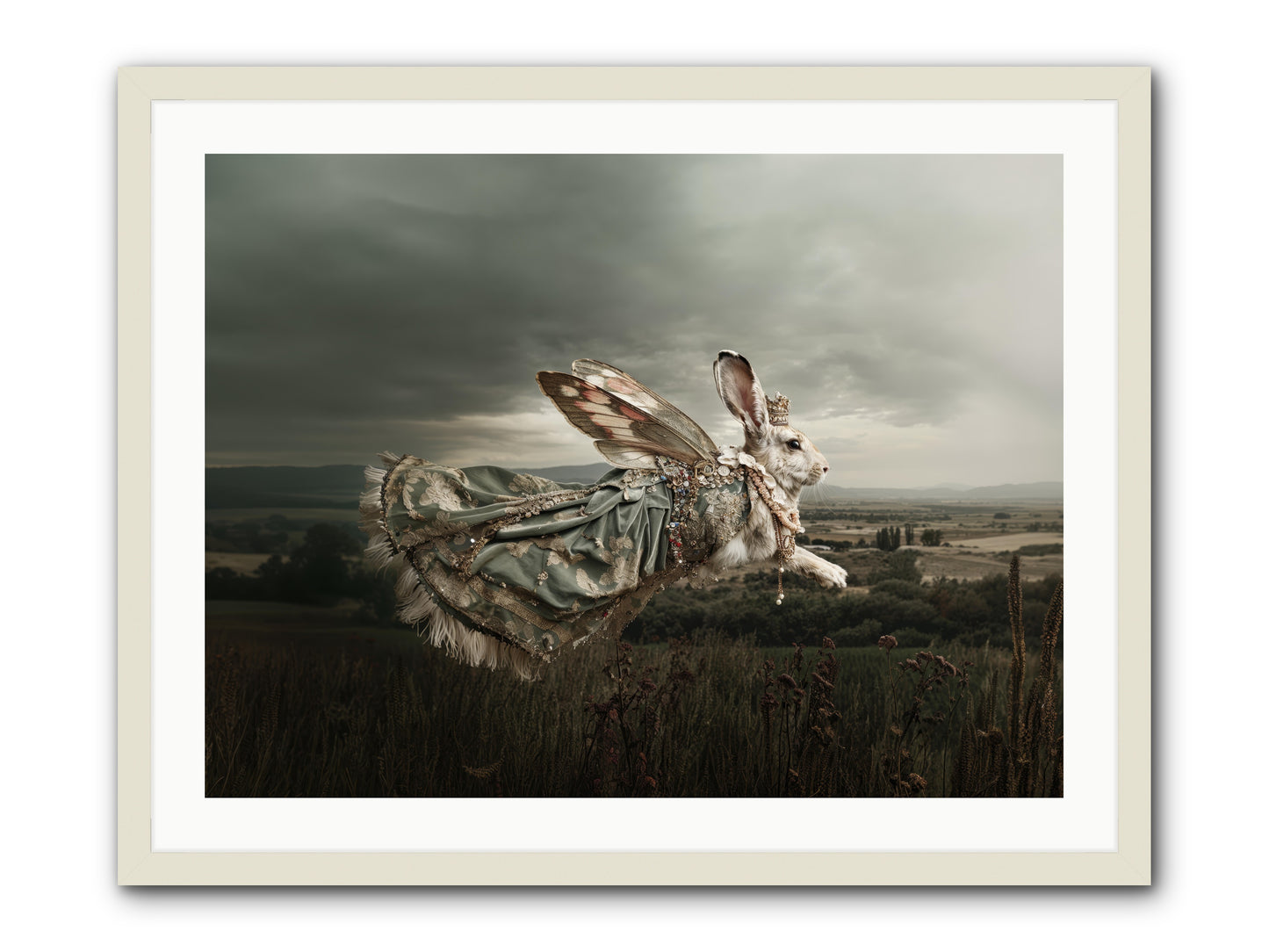 Skywritten Days No.2 -- Framed Print - White 32x24