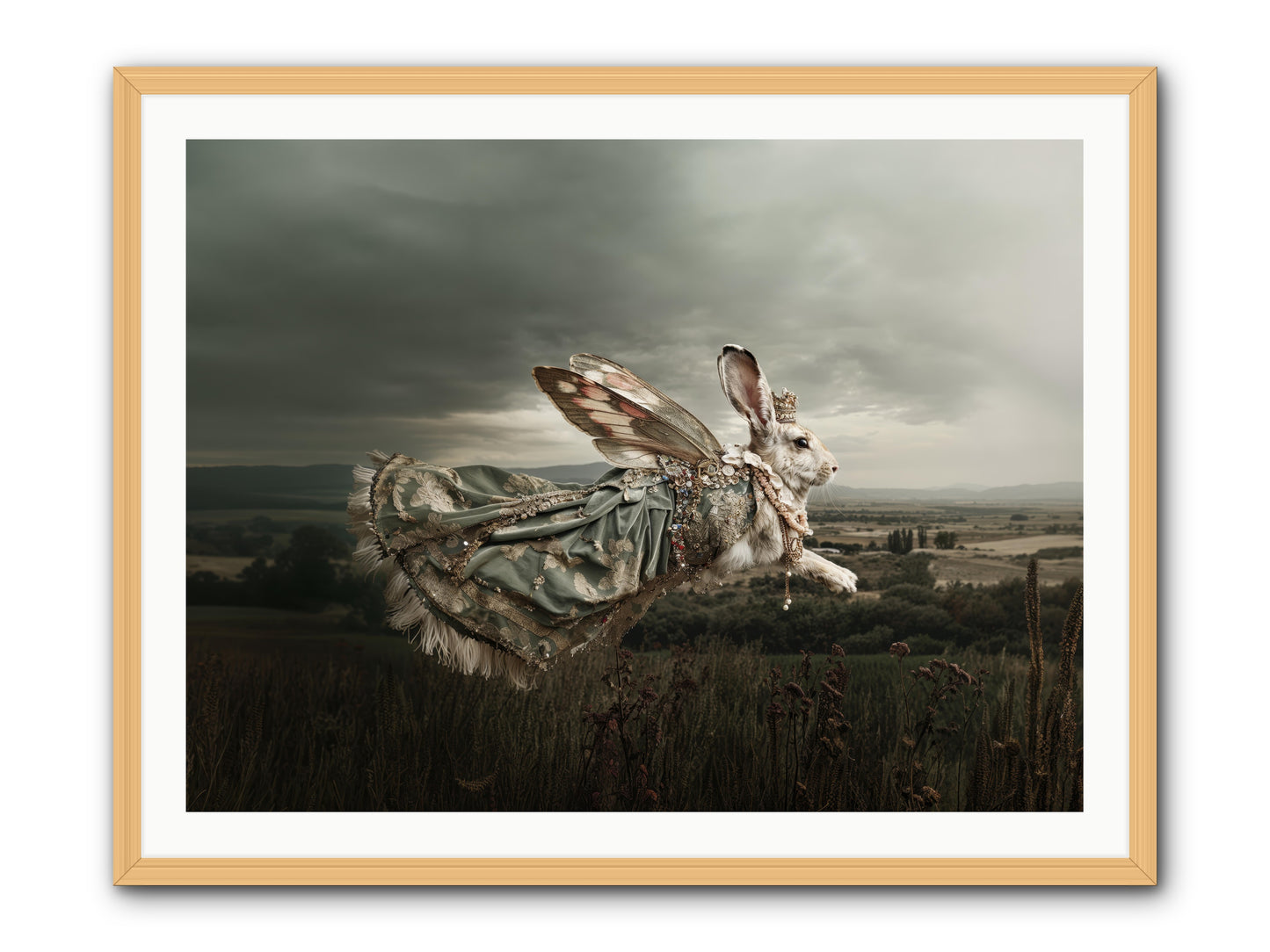 Skywritten Days No.2 -- Framed Print - Natural 40x30