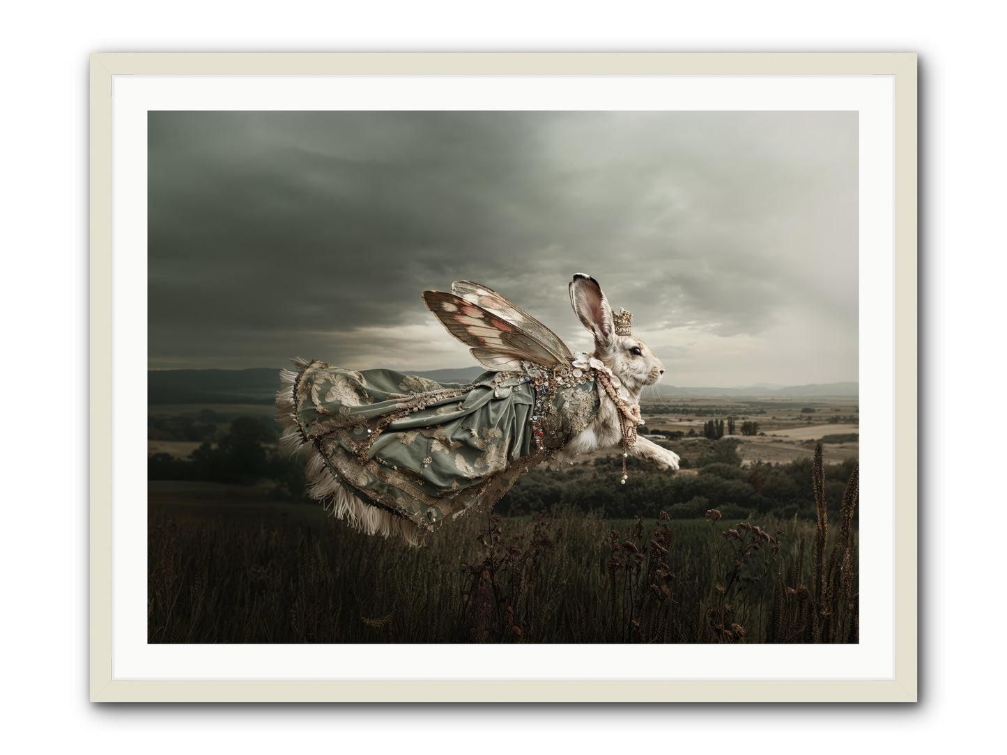 Skywritten Days No.2 -- Framed Print - White 40x30
