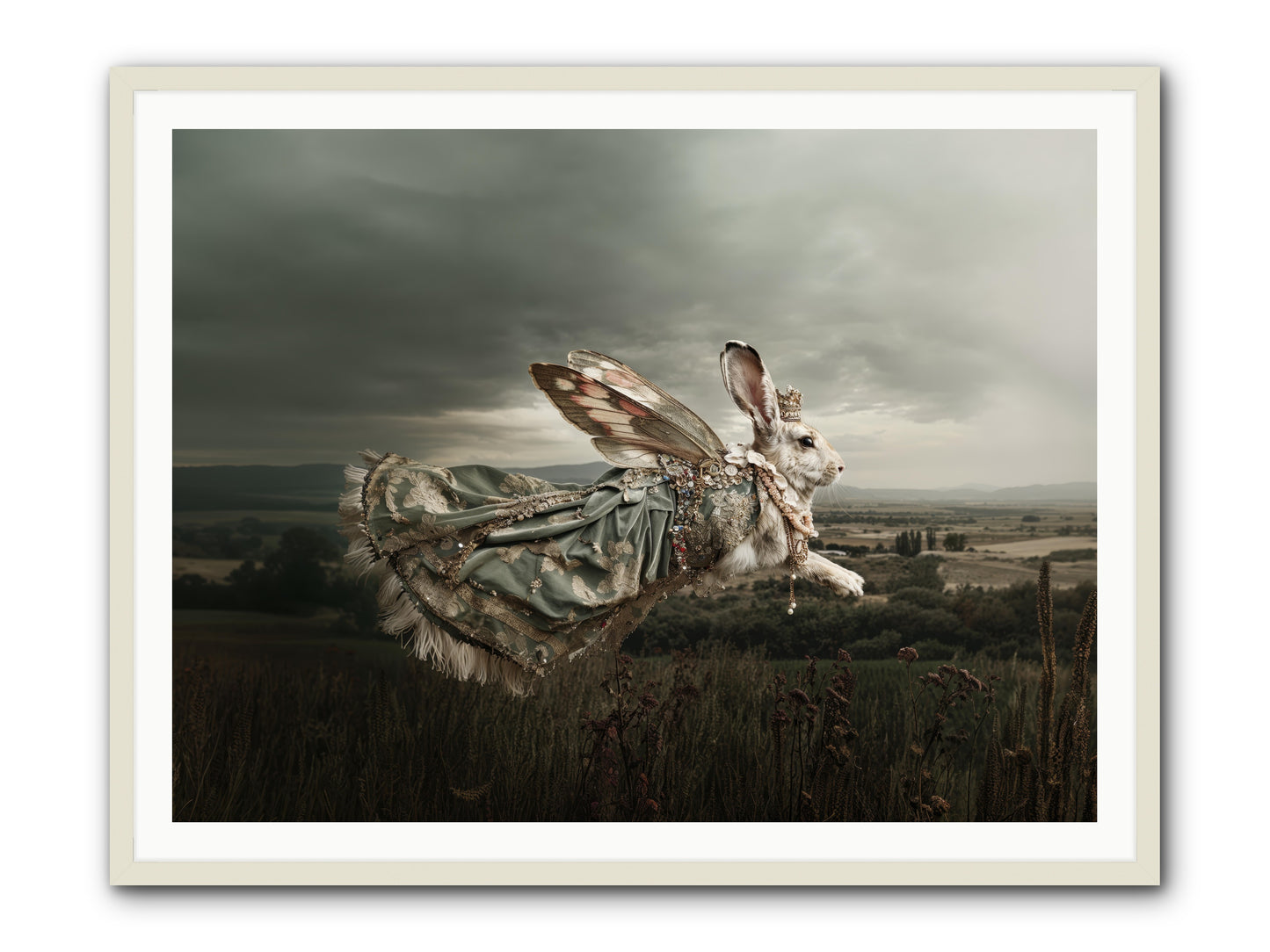 Skywritten Days No.2 -- Framed Print - White 48x36