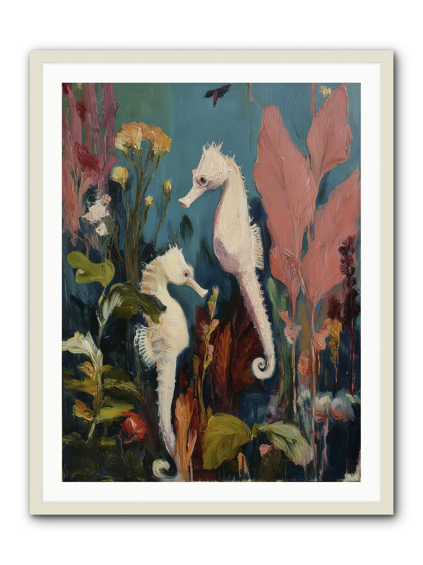 Slow Motion Peace -- Framed Print - White 30x40