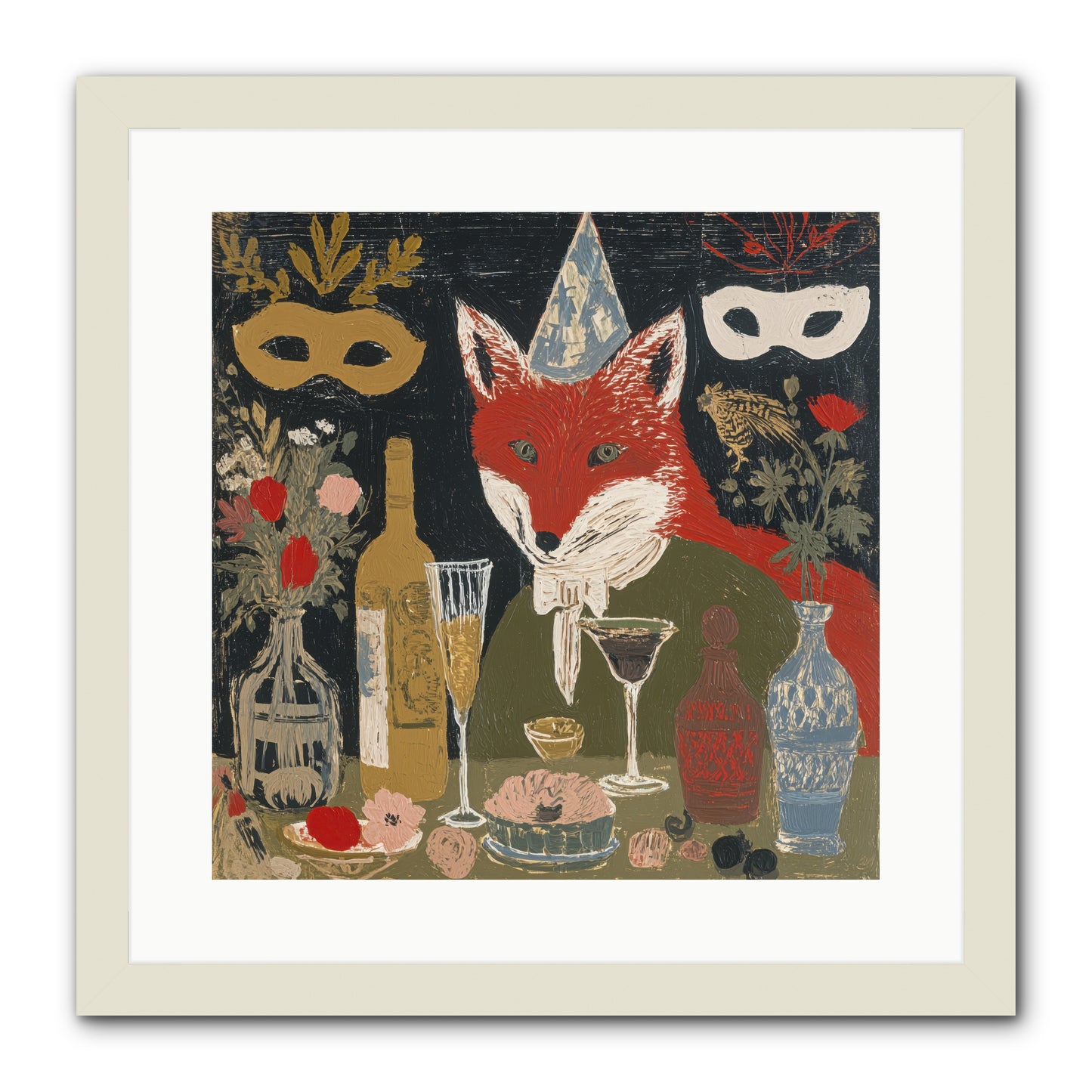 Small Joys -- Framed Print - White 16x16