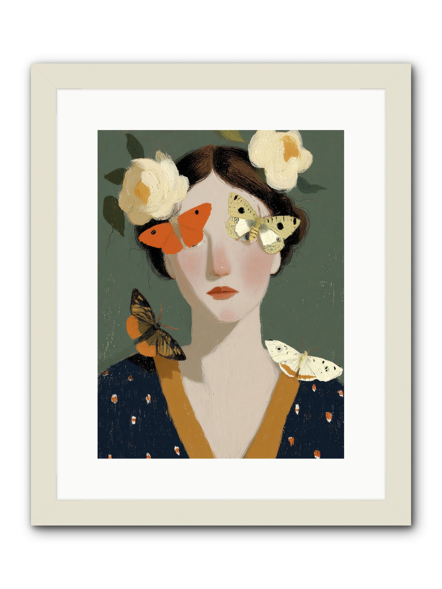 Small Migrations -- Framed Print - White 12x16