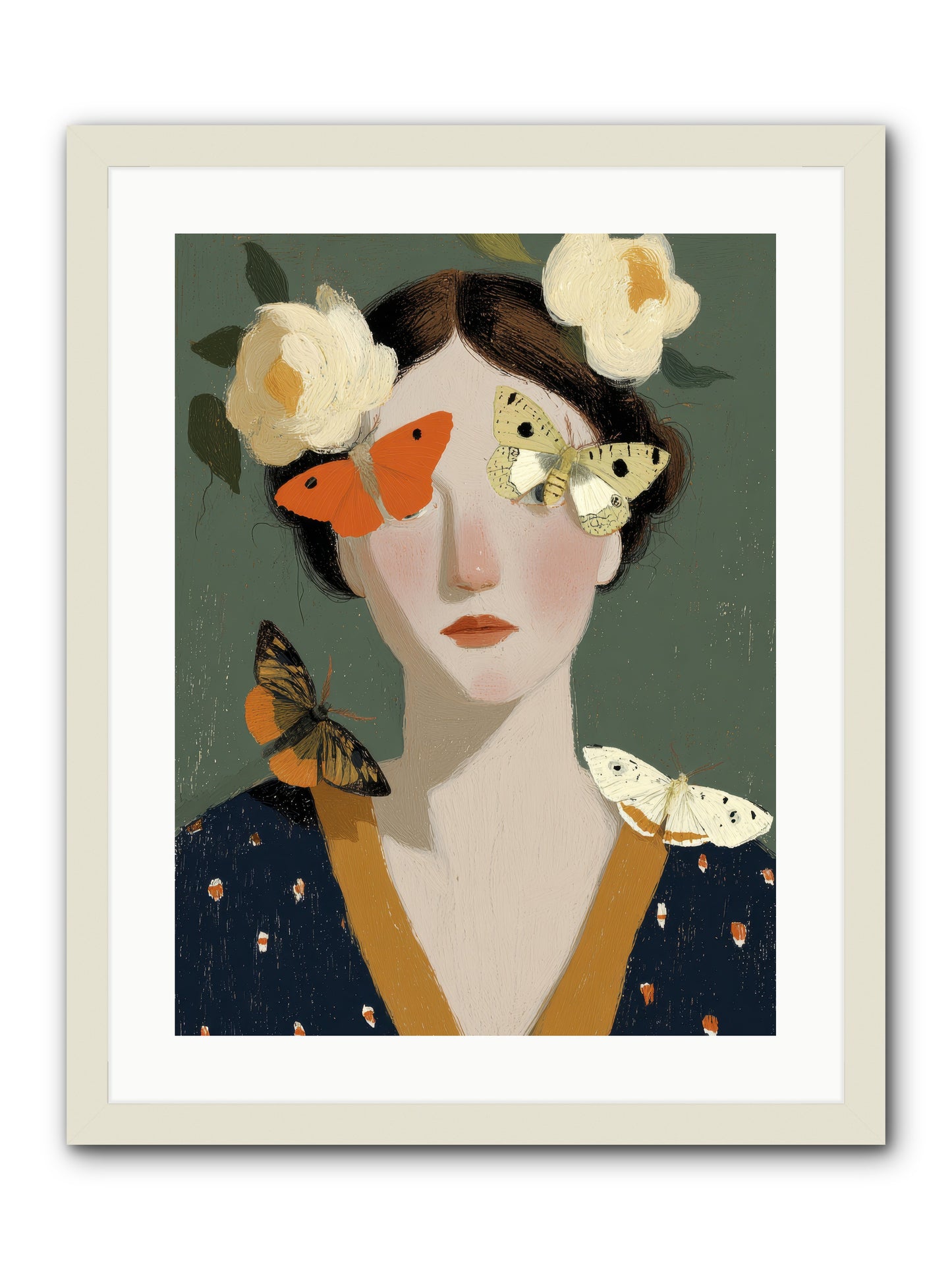 Small Migrations -- Framed Print - White 18x24