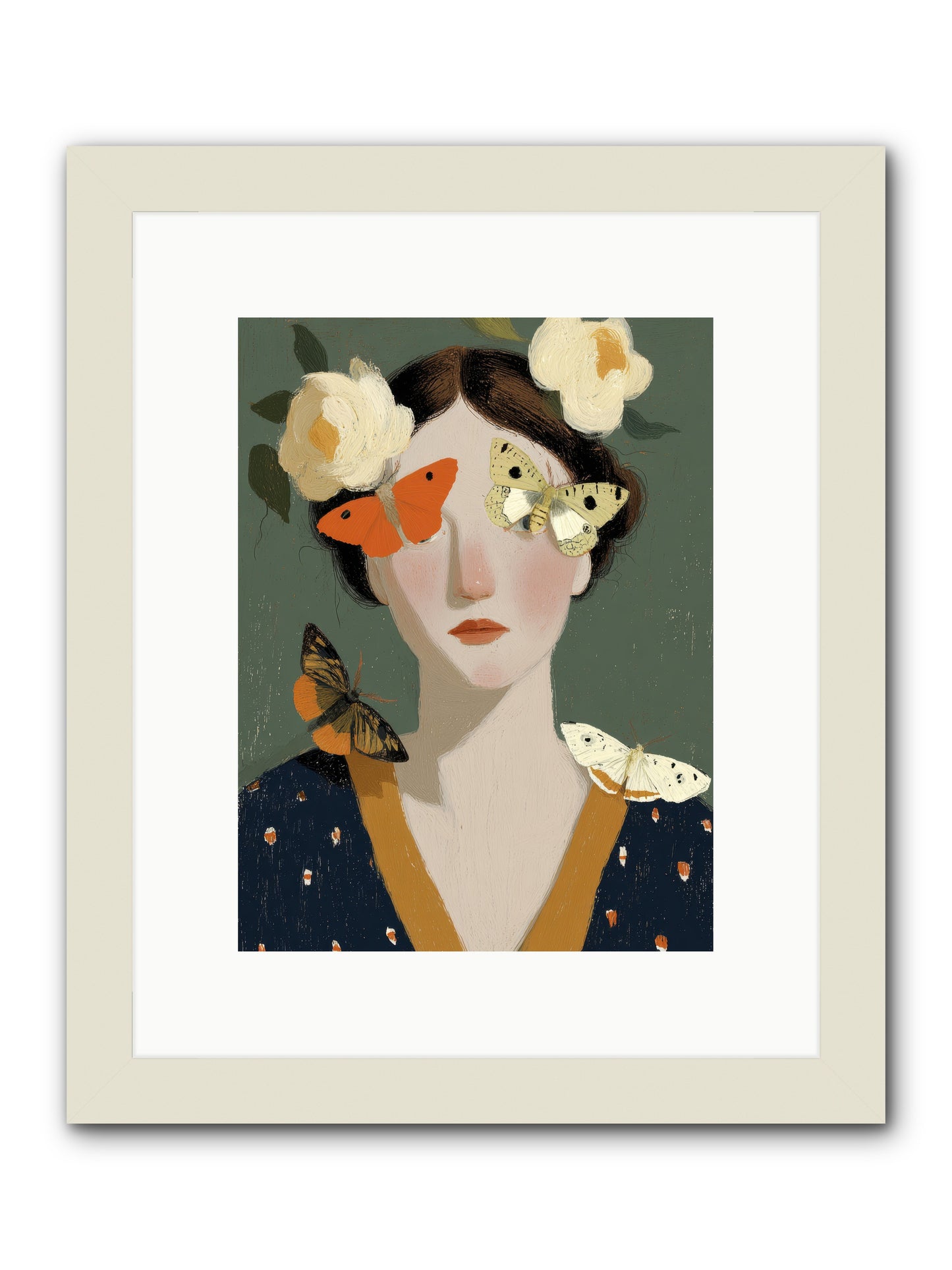 Small Migrations -- Framed Print - White 9x12