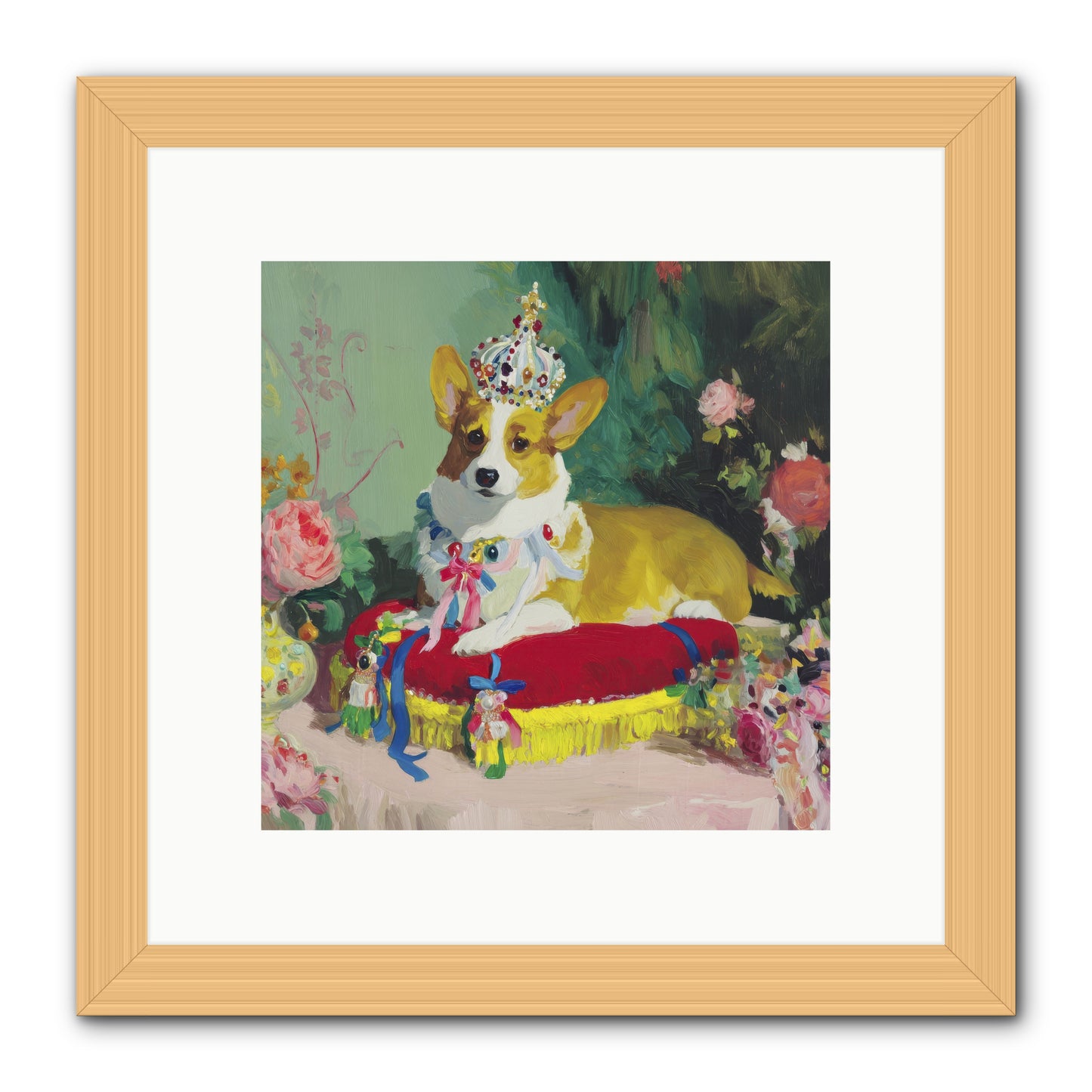 Small Royalty -- Framed Print - Natural 10x10