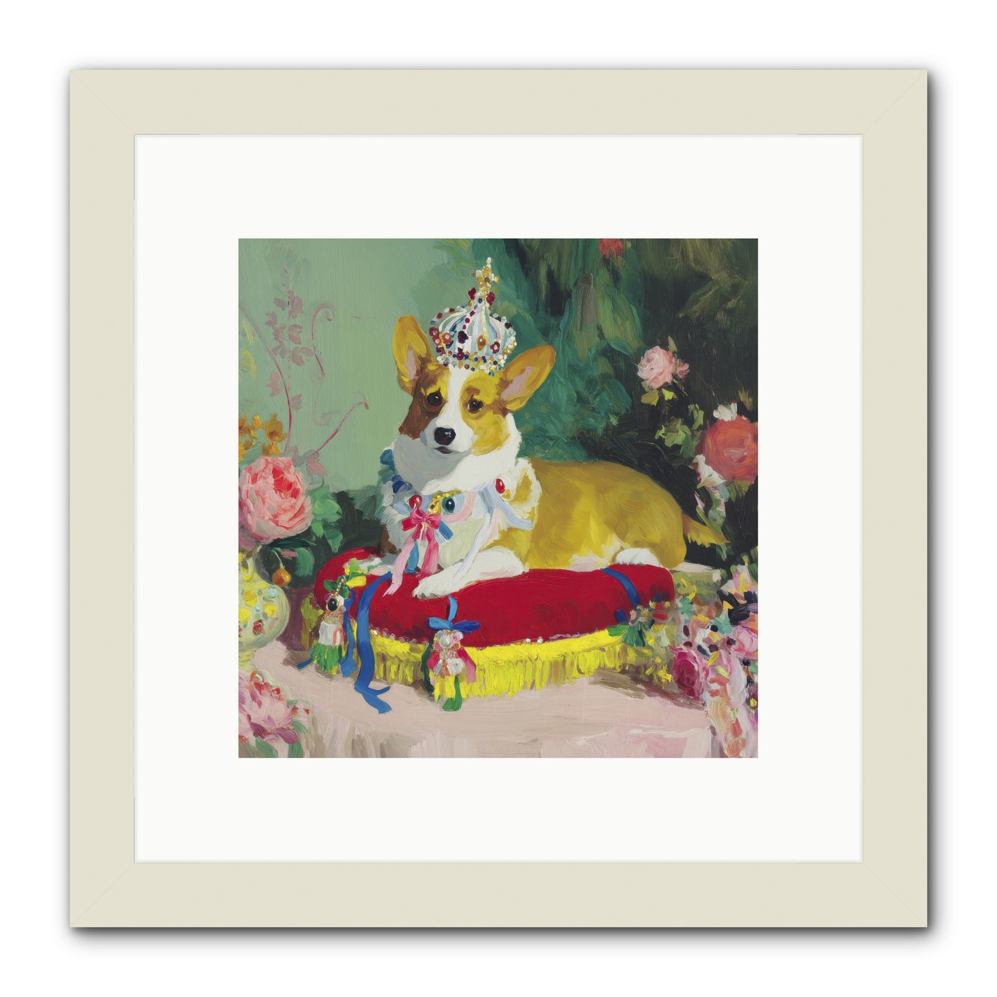 Small Royalty -- Framed Print - White 10x10