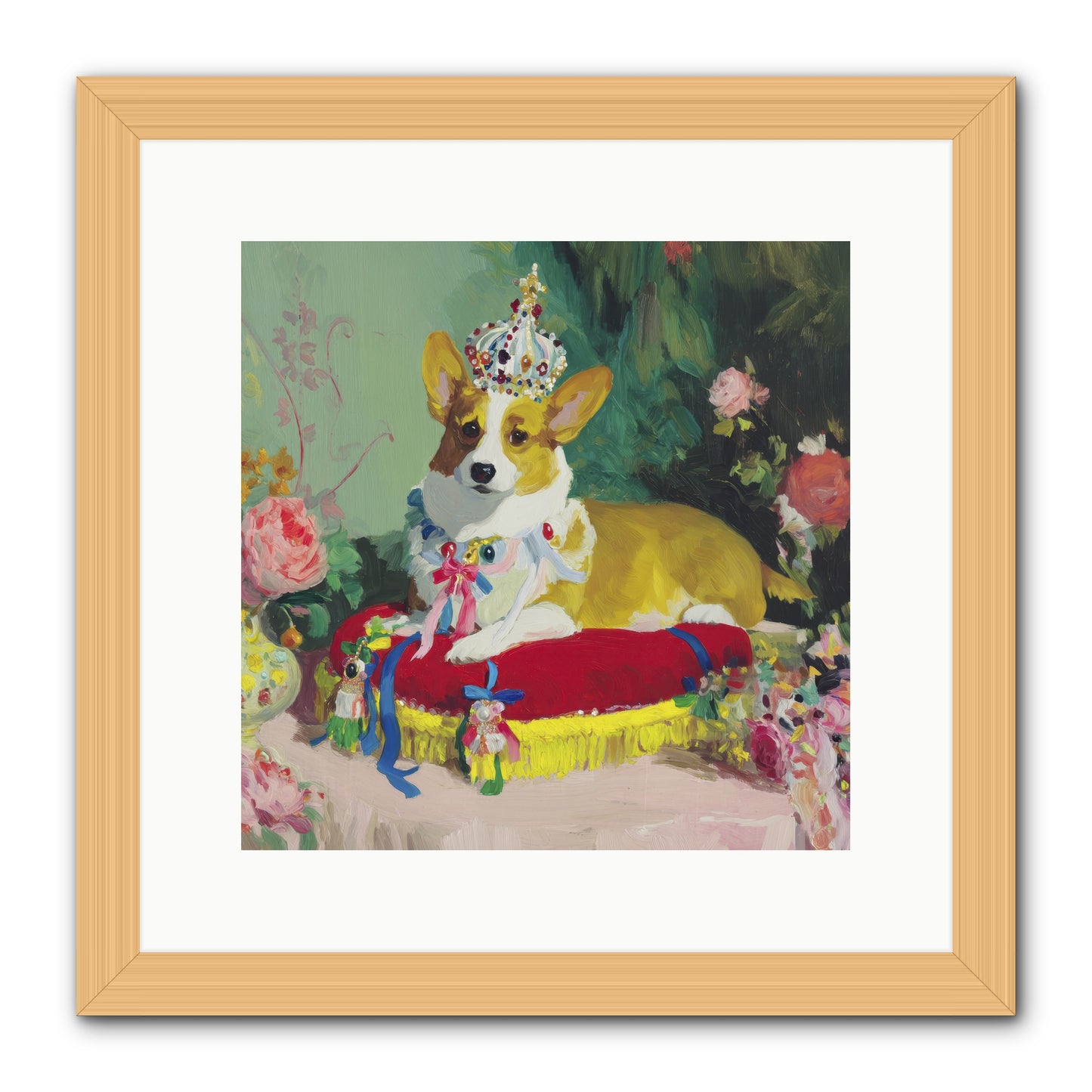 Small Royalty -- Framed Print - Natural 12x12