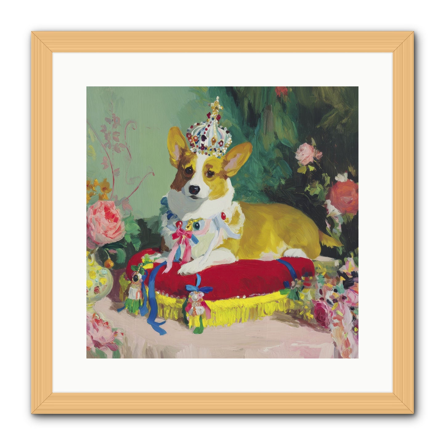 Small Royalty -- Framed Print - Natural 16x16