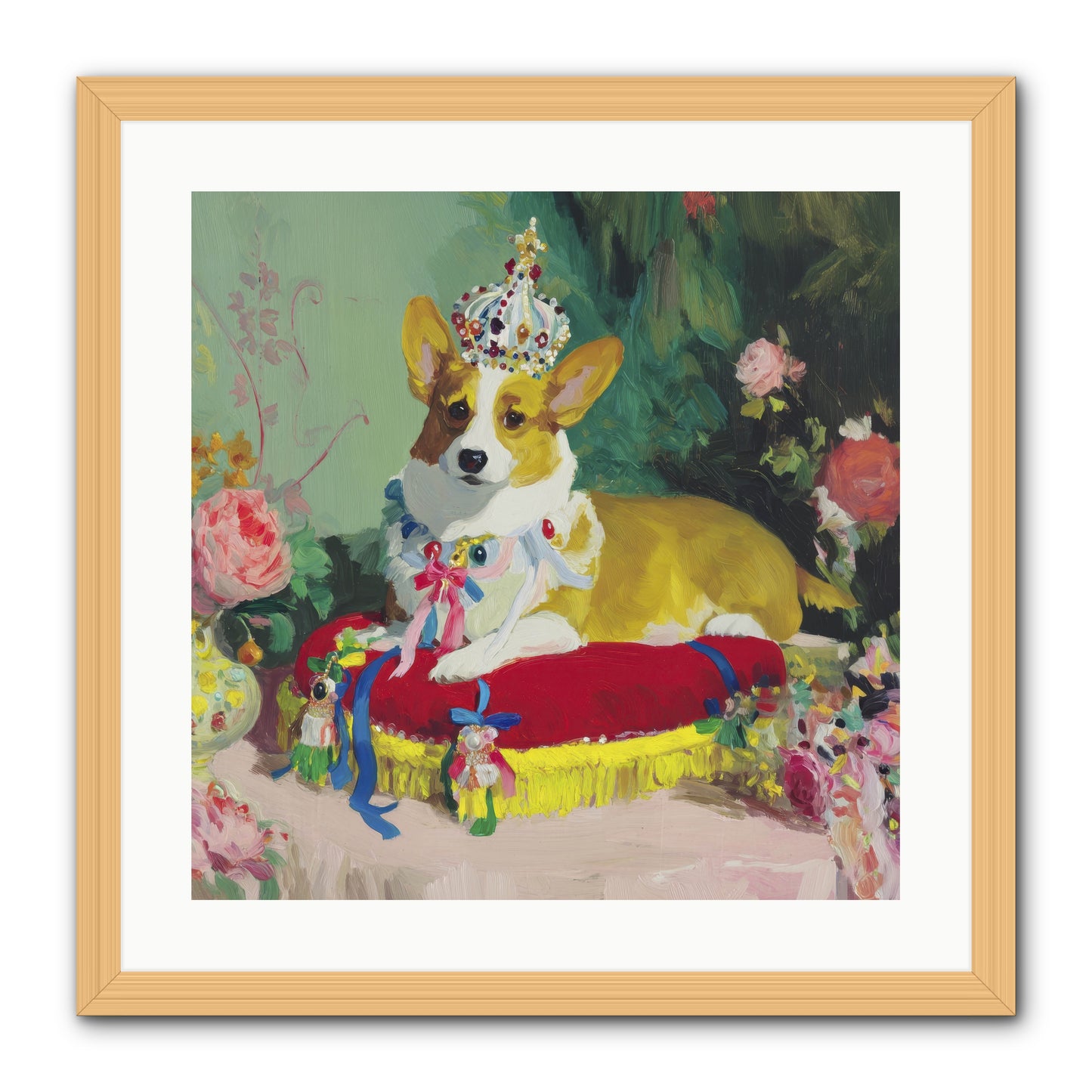 Small Royalty -- Framed Print - Natural 20x20