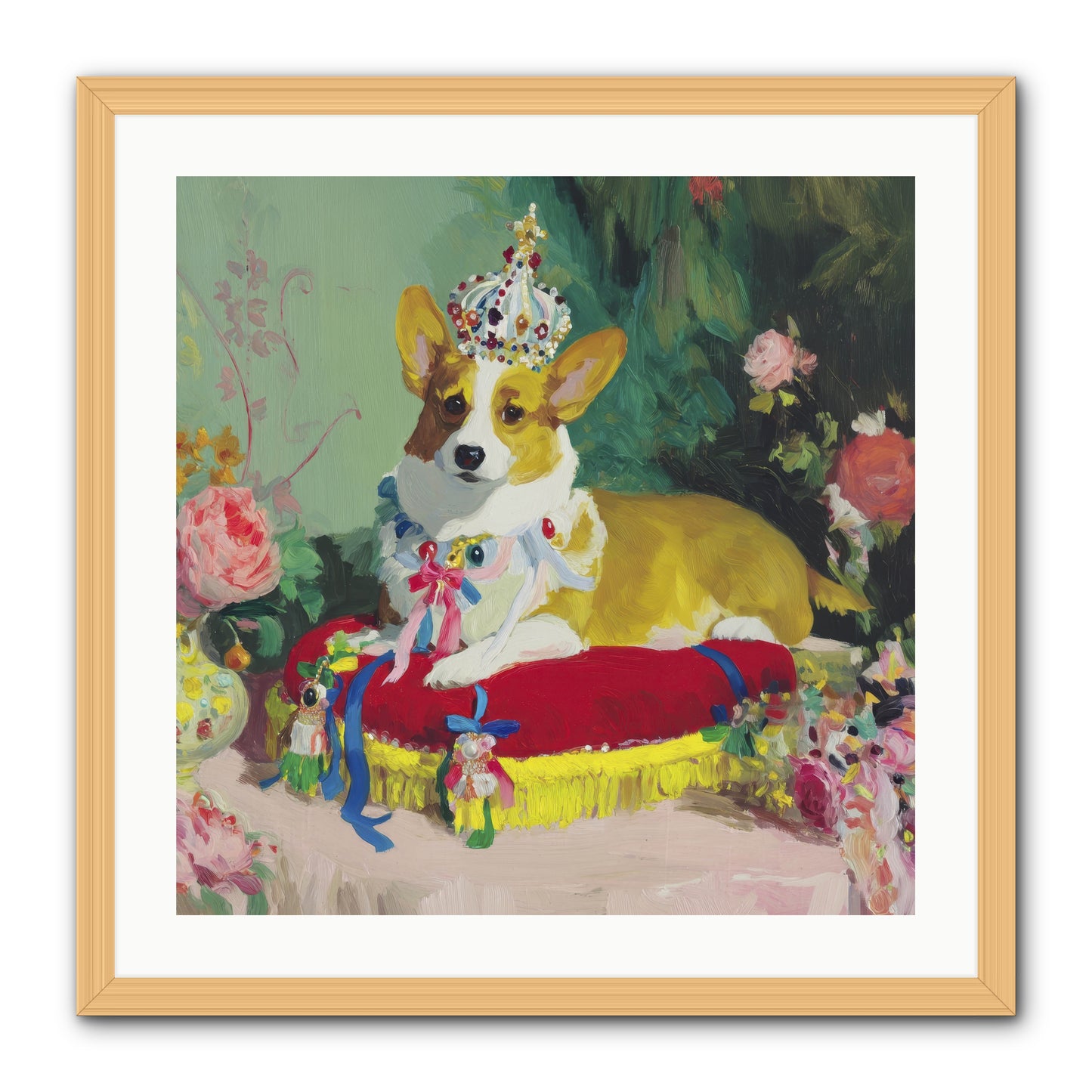 Small Royalty -- Framed Print - Natural 24x24