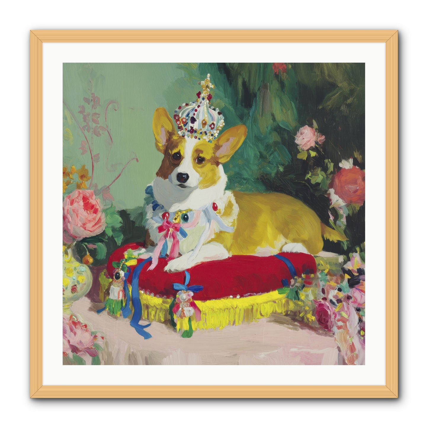 Small Royalty -- Framed Print - Natural 30x30
