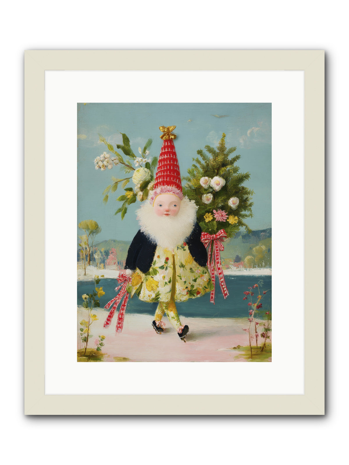 Small Wonder, Big Heart -- Framed Print - White 12x16